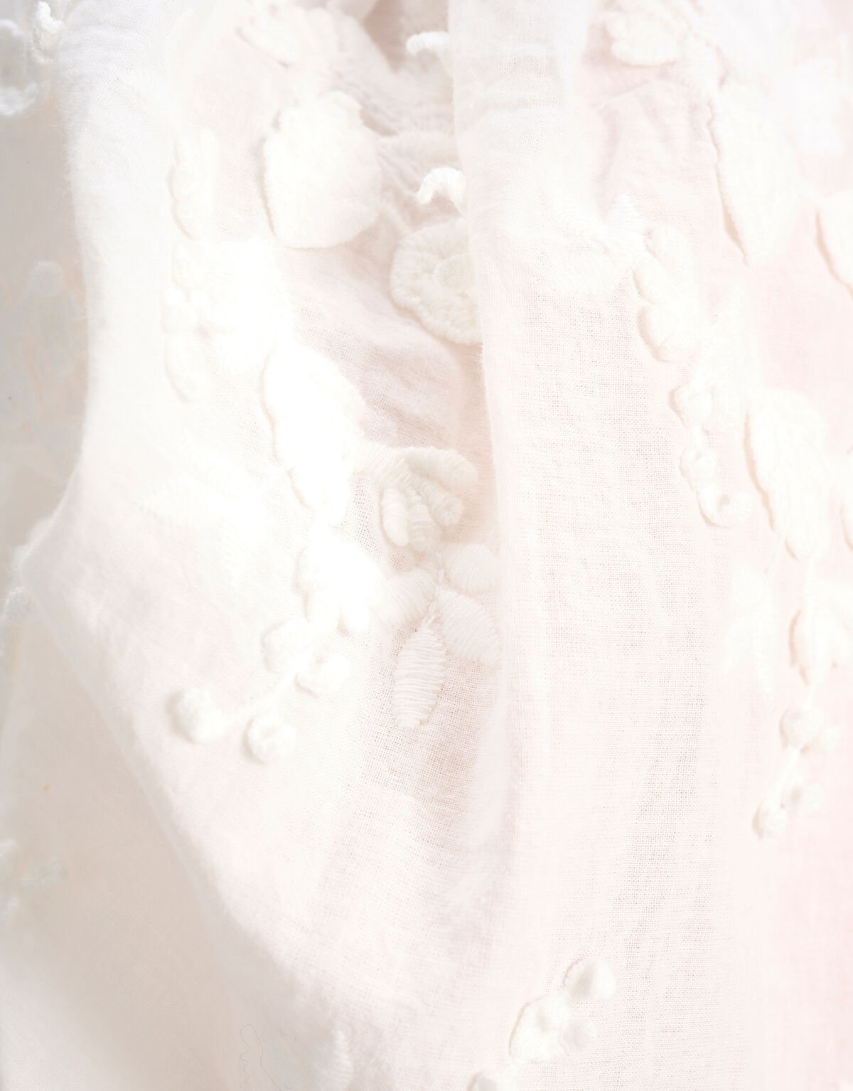 Bluse mit Stickerei Weiß SHOEBY WOMEN