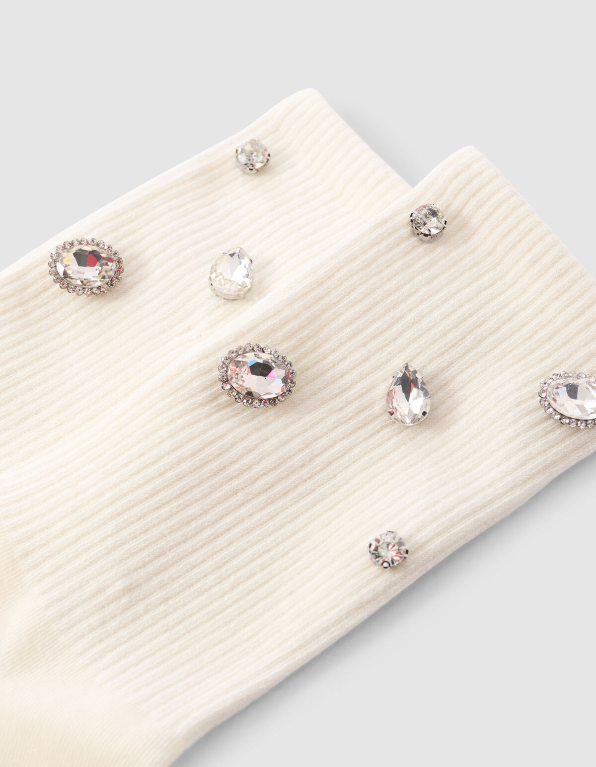 Strass-Socken Off White SHOEBY ACCESSOIRES