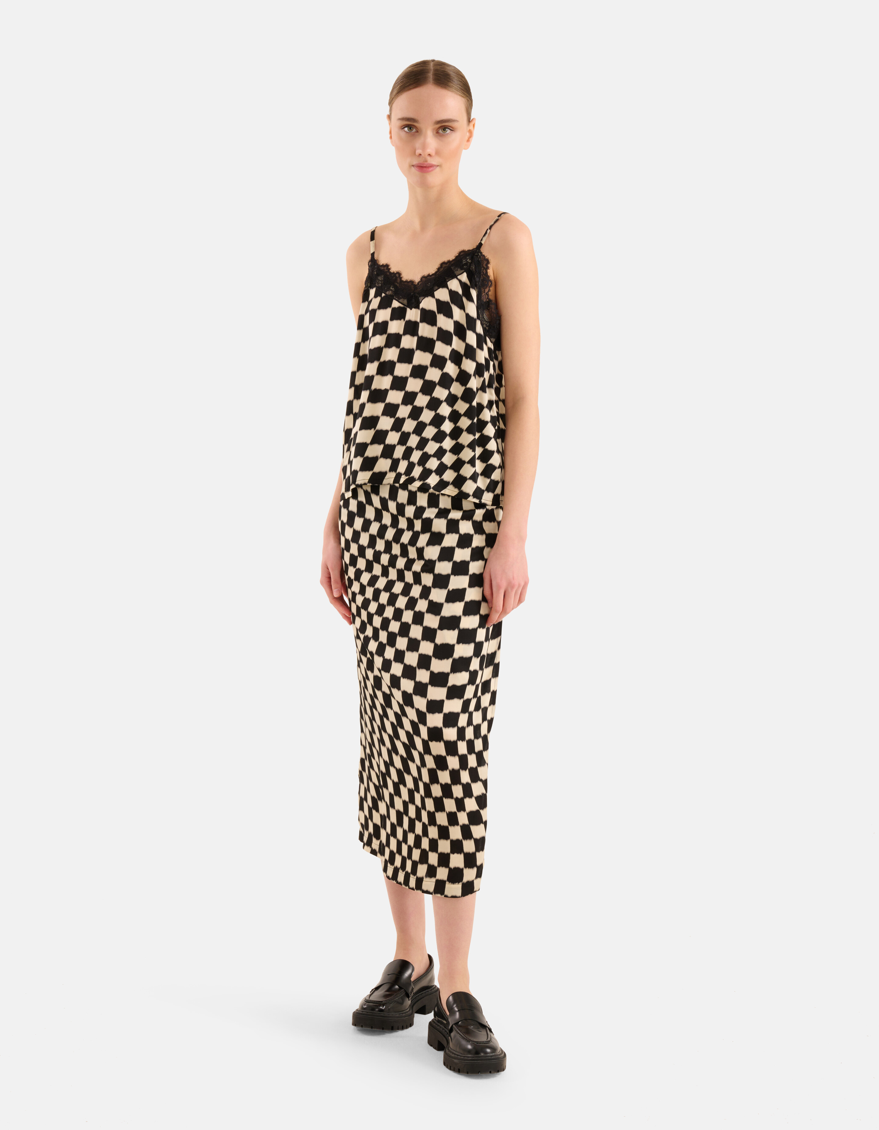 Bedrucktes Singlet Schwarz/ Off-white SHOEBY WOMEN
