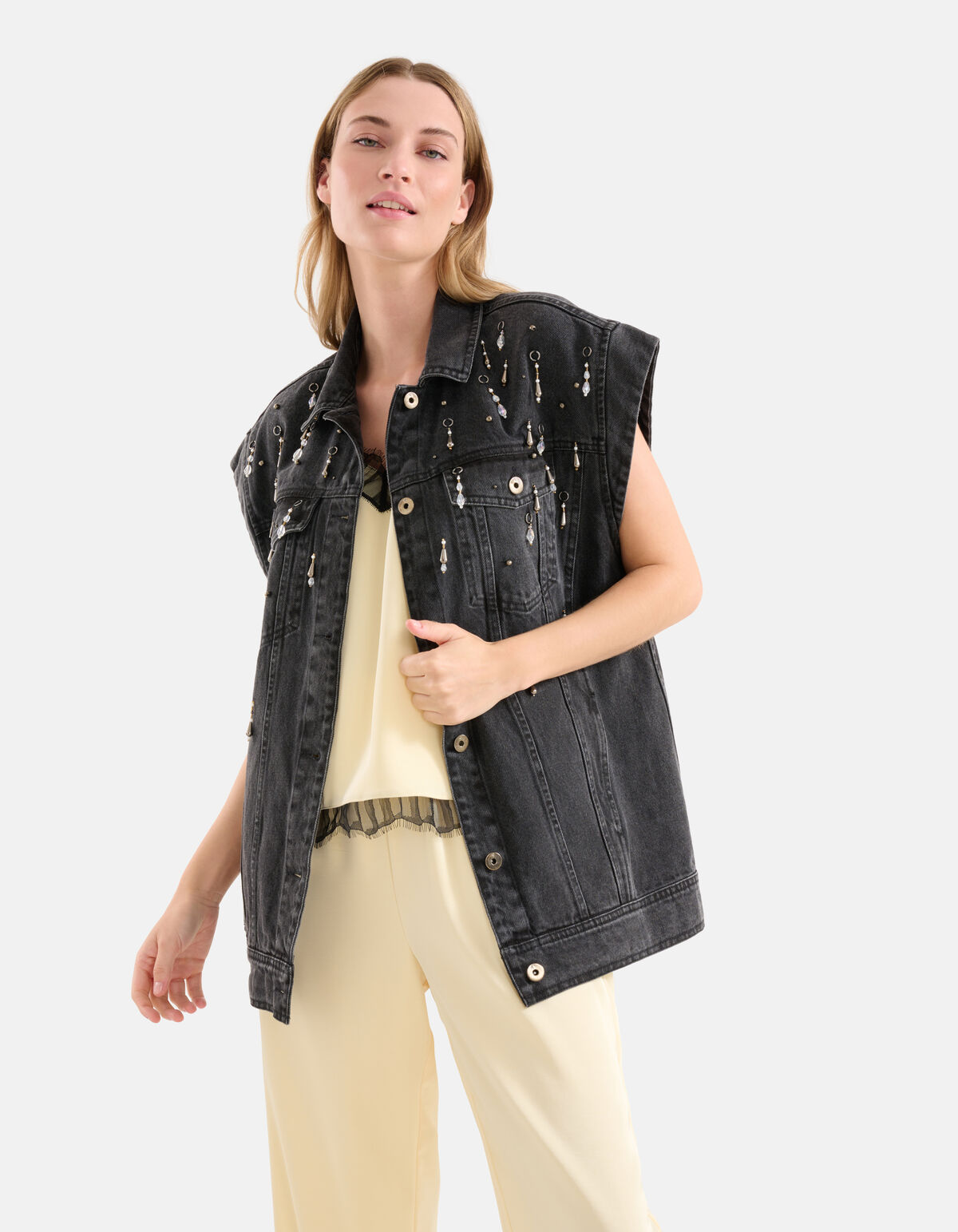 Rocky Denim Gilet Grau SHOEBY WOMEN