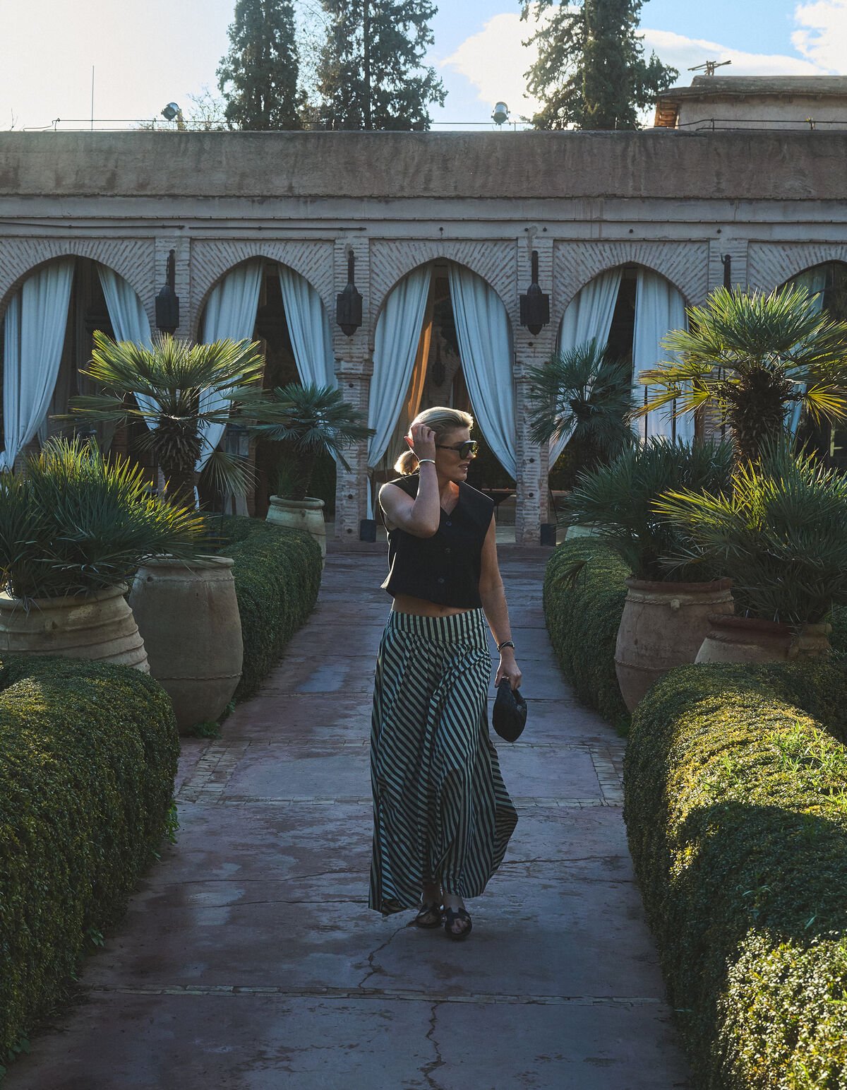 Gestreifter Maxi-Rock Hellgr&uuml;n von Lonneke SHOEBY WOMEN