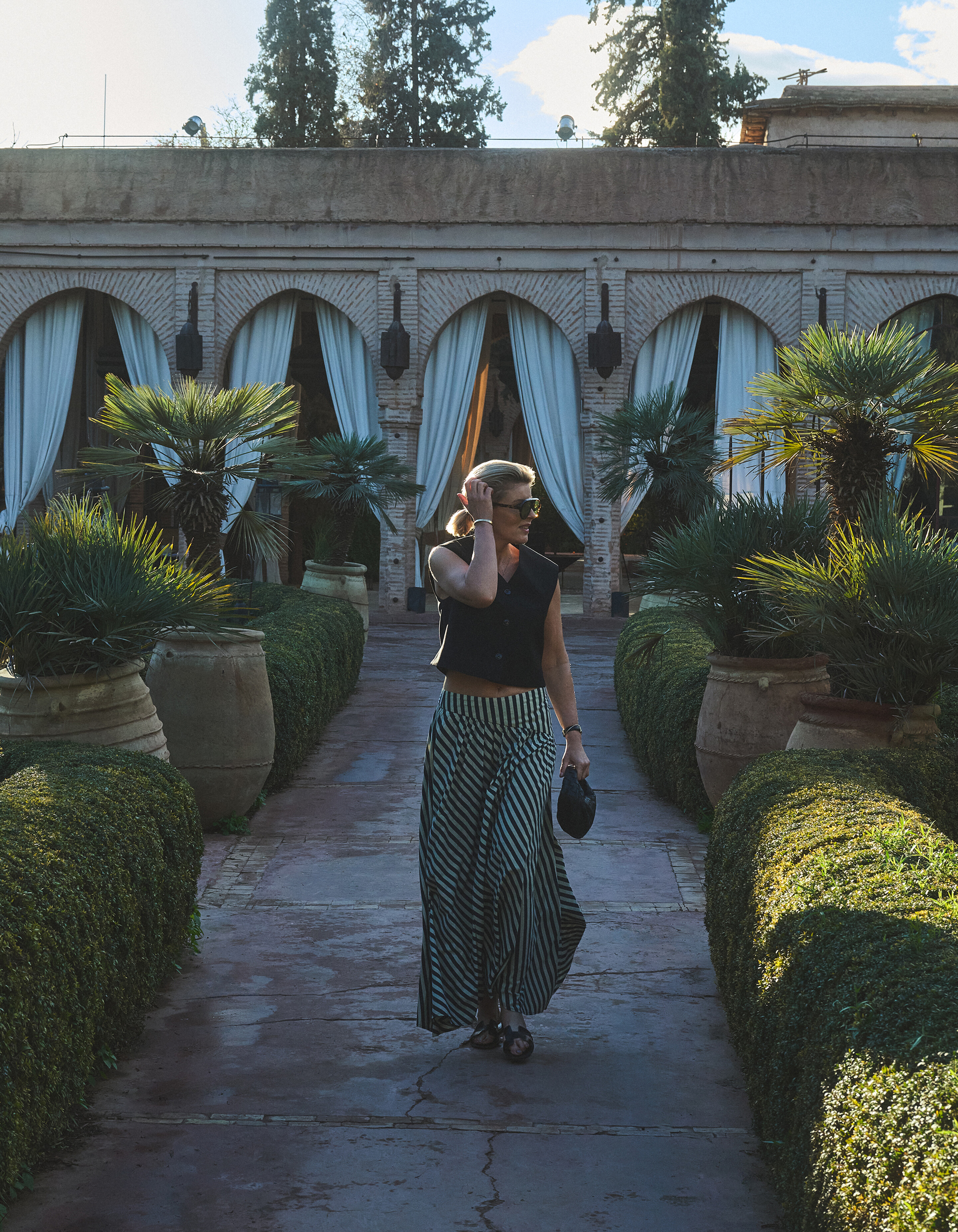 Gestreifter Maxi-Rock Hellgr&uuml;n von Lonneke SHOEBY WOMEN