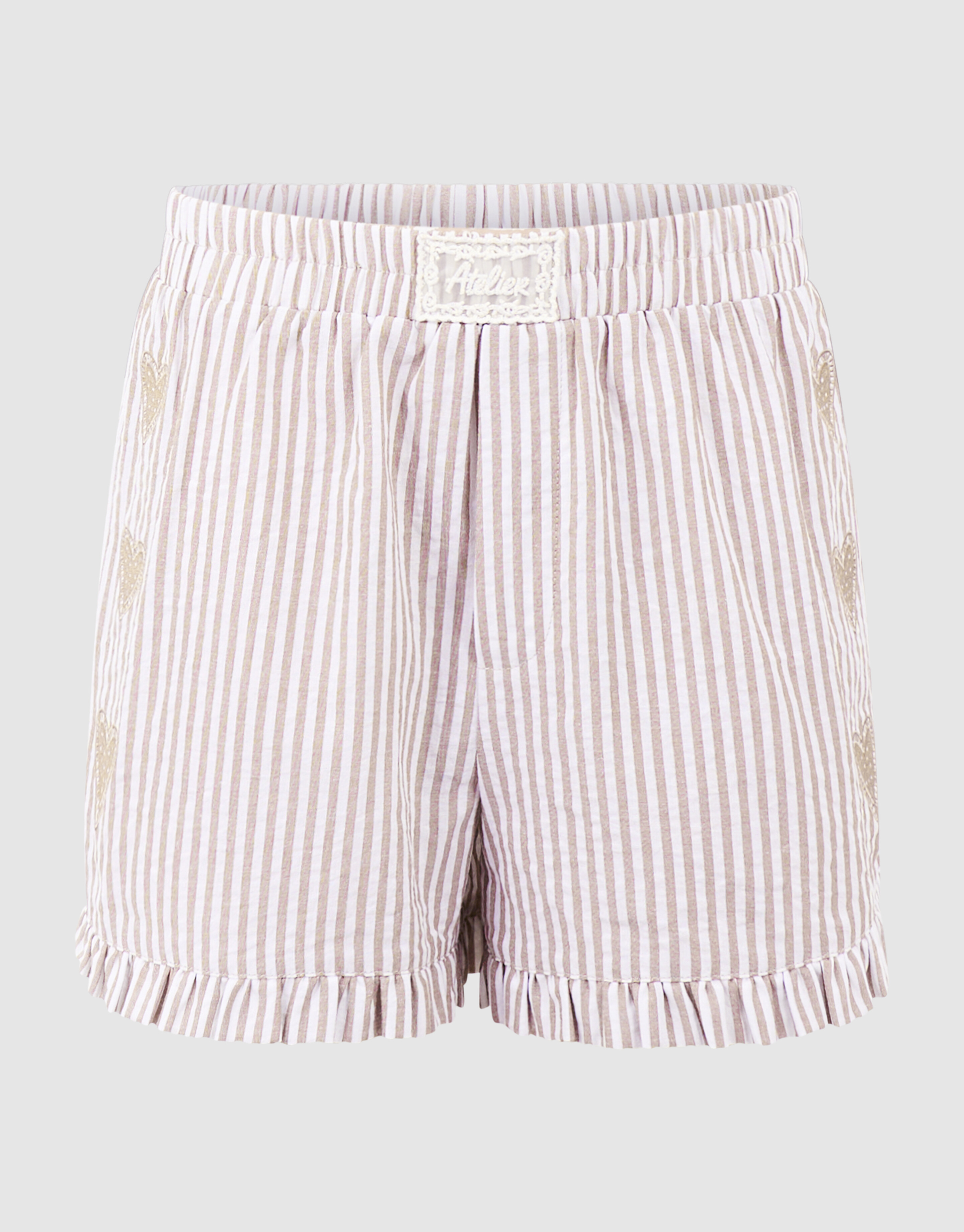 Bluse mit Nadelstreifen-Stickerei Braun SHOEBY GIRLS
