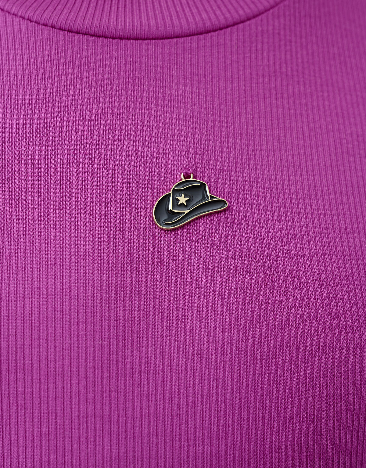 Rüschen-T-Shirt mit Charme Dunkelrosa SHOEBY GIRLS