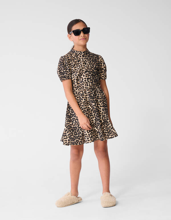 Leopard Wave Mini Kleid Hellbraun SHOEBY GIRLS