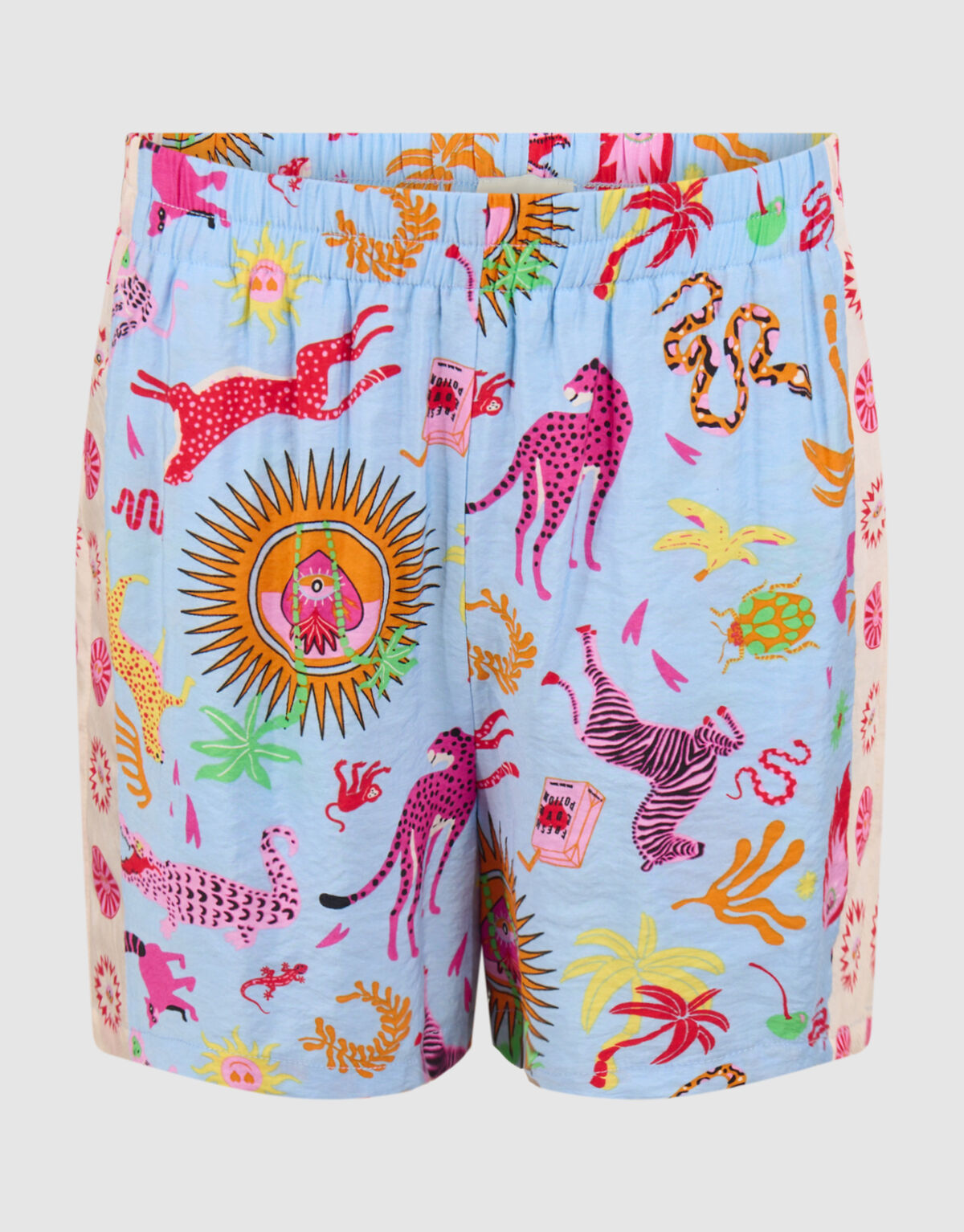 Dschungel Kunstwerk Kurz Hellblau von Lizzy SHOEBY GIRLS
