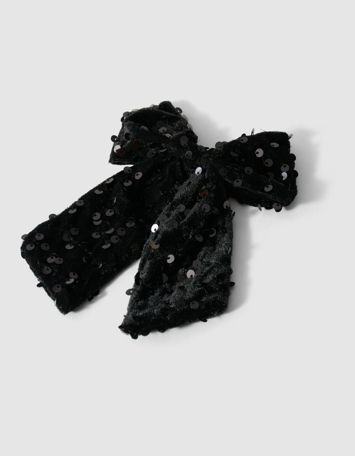 Velvet Haarspange Mit Pailletten Schwarz SHOEBY ACCESSOIRES