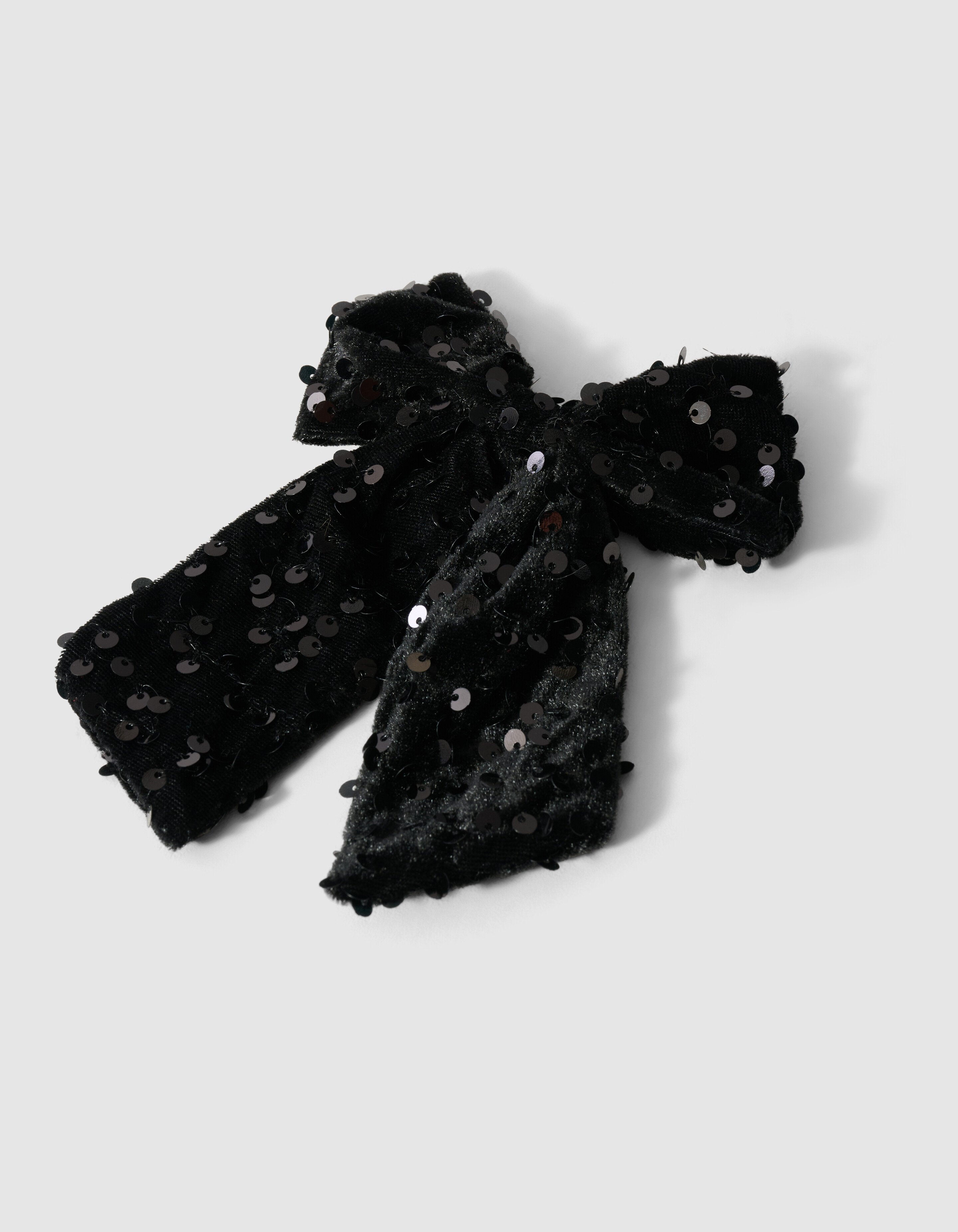 Velvet Haarspange Mit Pailletten Schwarz SHOEBY ACCESSOIRES