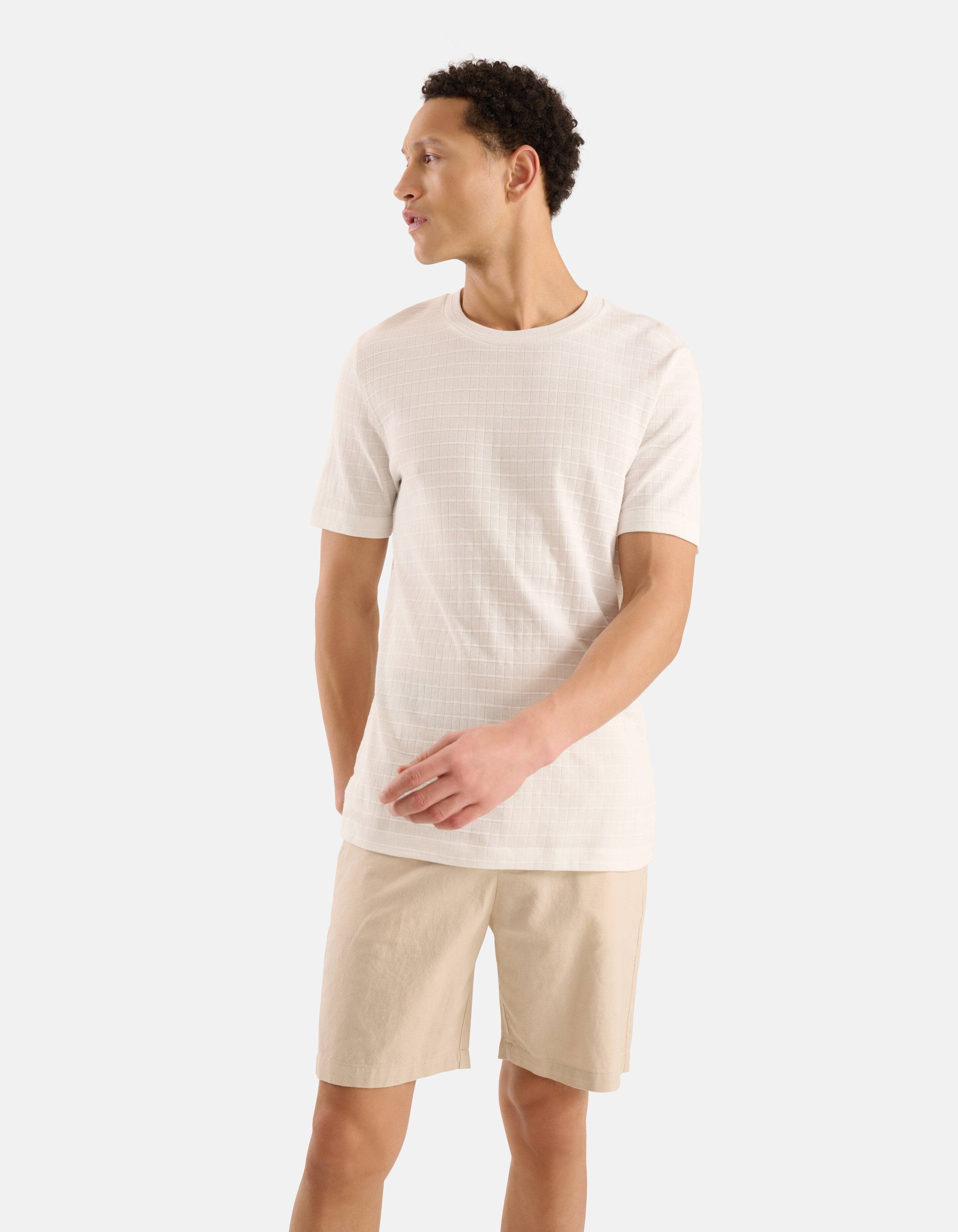 Texturiertes T-shirt Weiß SHOEBY MEN