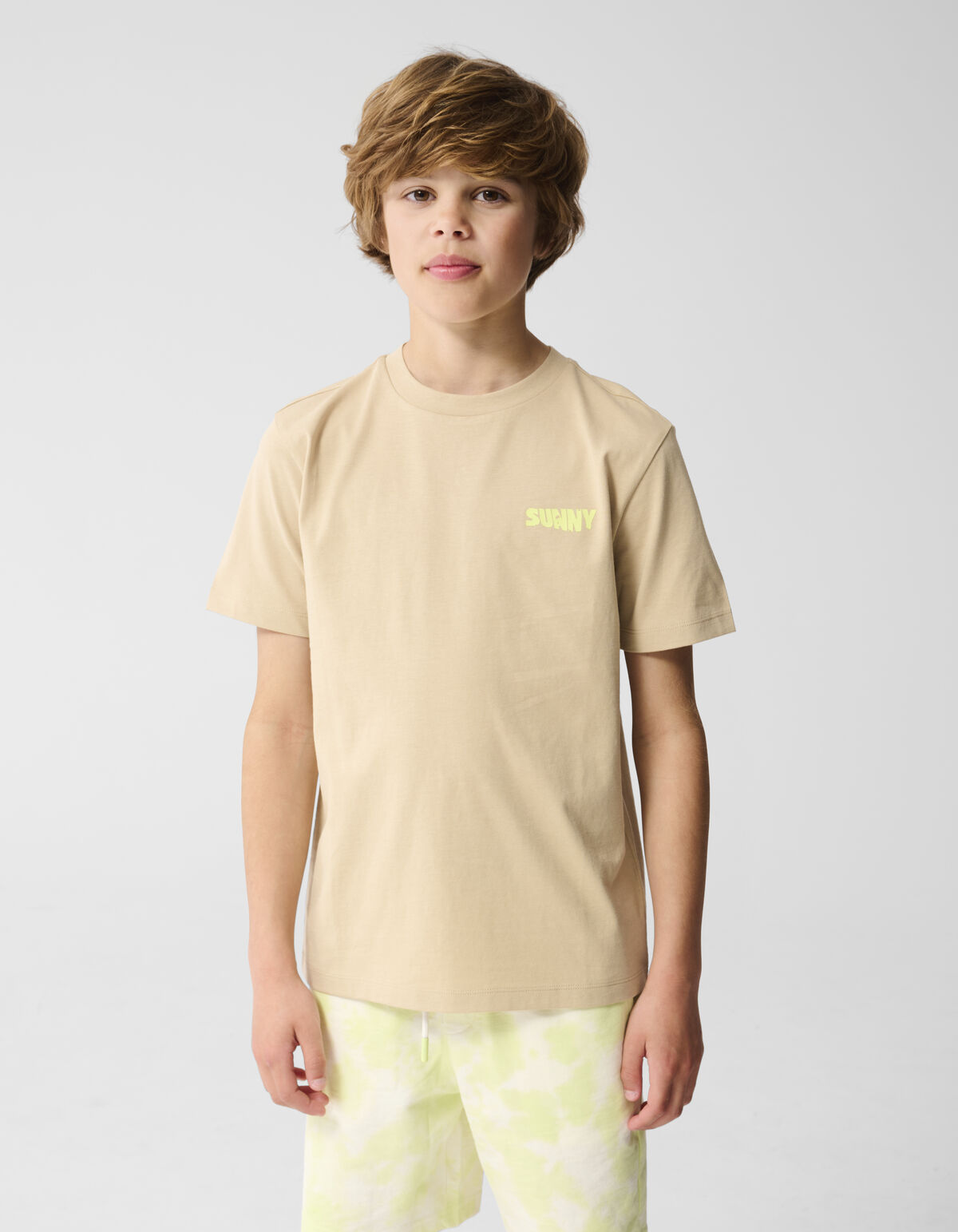 Sunny Side Kunstwerk T-shirt Beige SHOEBY BOYS