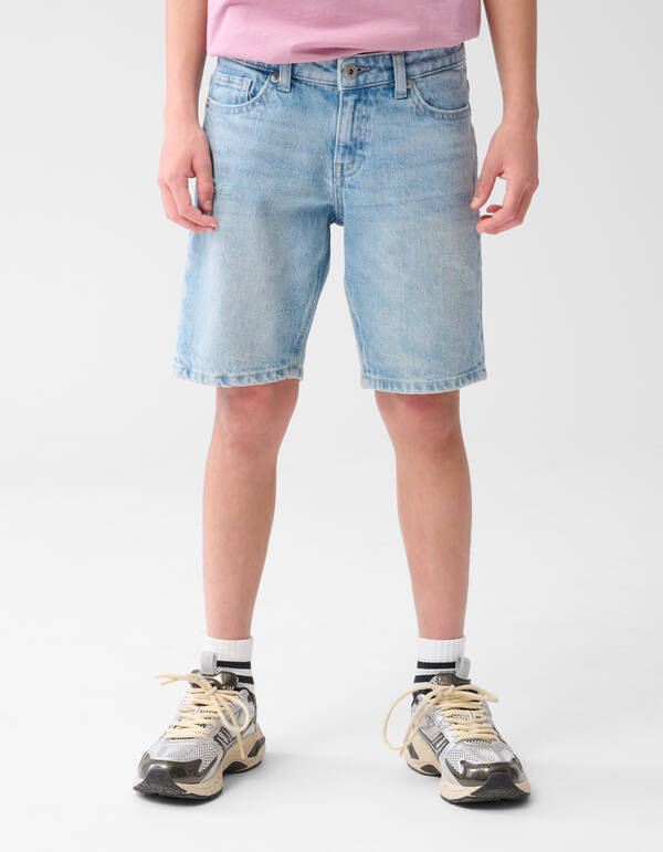 Straight Fit Jeansshorts gebleicht SHOEBY BOYS