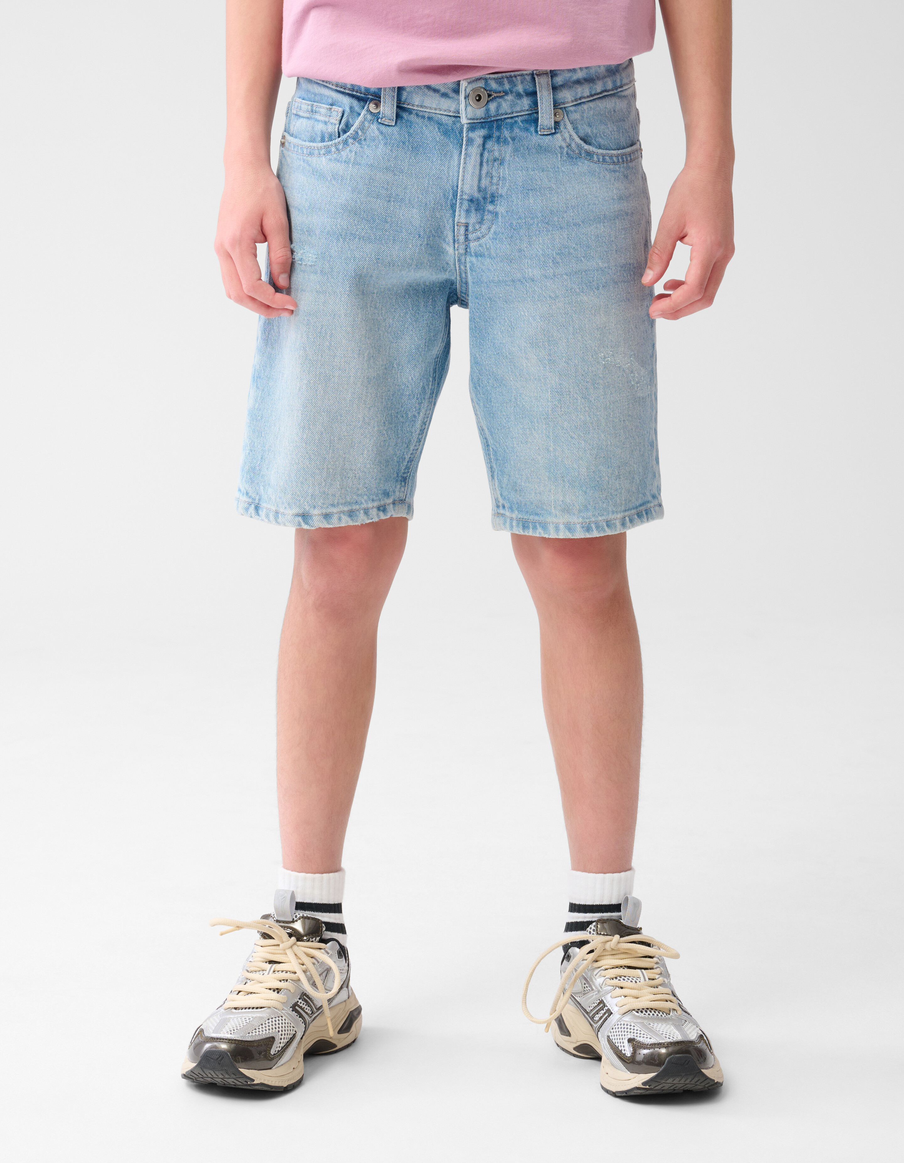 Straight Fit Jeansshorts gebleicht SHOEBY BOYS