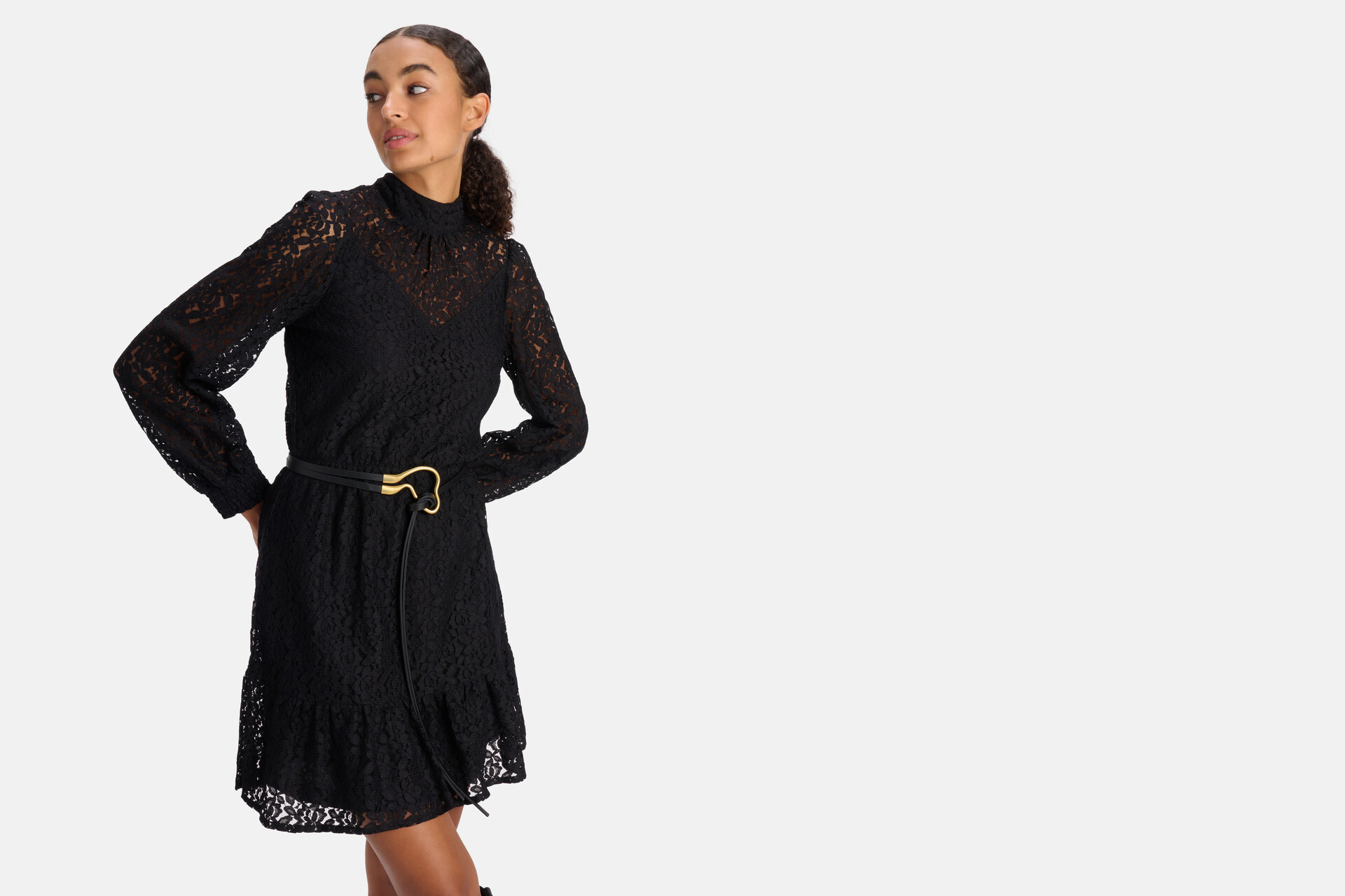 Gebundener Gürtel Schwarz SHOEBY ACCESSOIRES