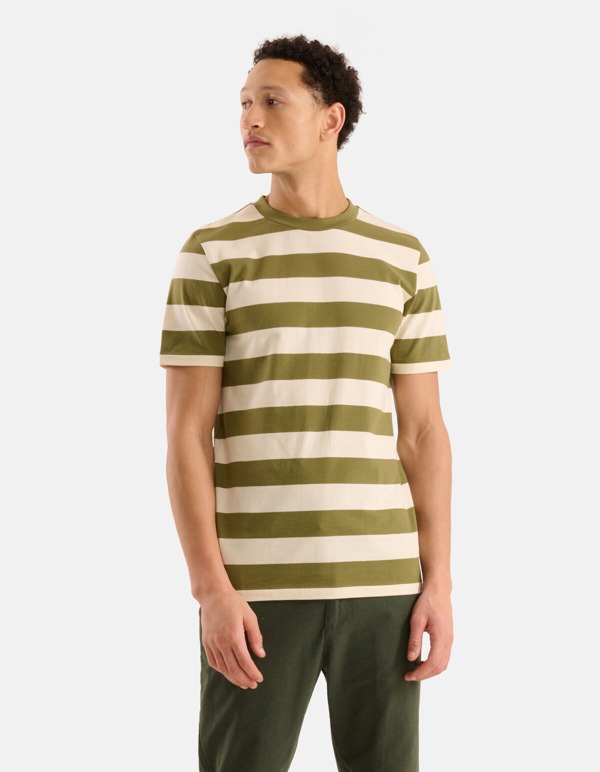 Gestreiftes T-shirt Grün SHOEBY MEN
