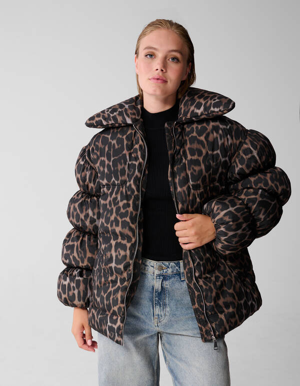 Leoparden-Steppjacke Braun SHOEBY WOMEN