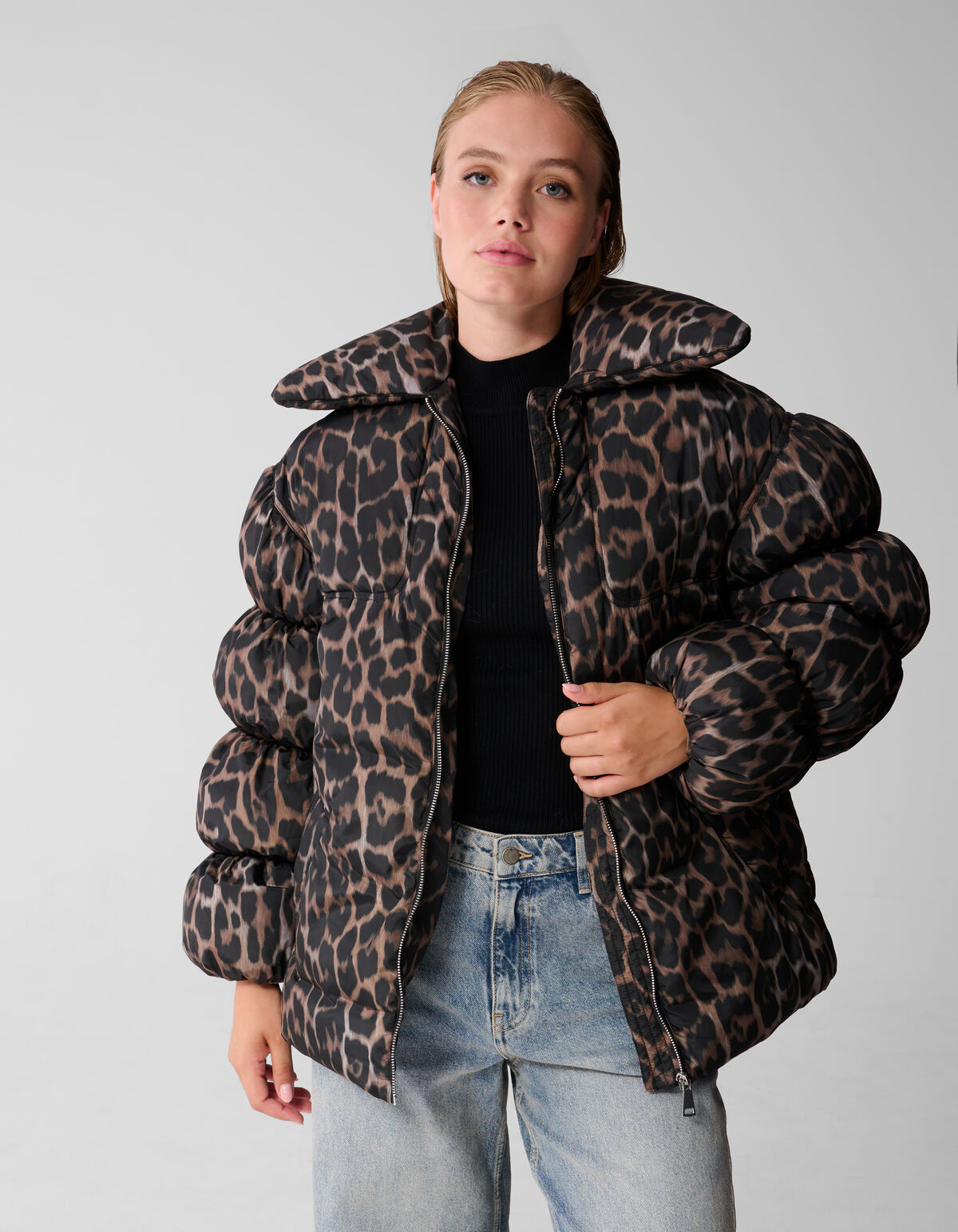 Leoparden-Steppjacke Braun SHOEBY WOMEN