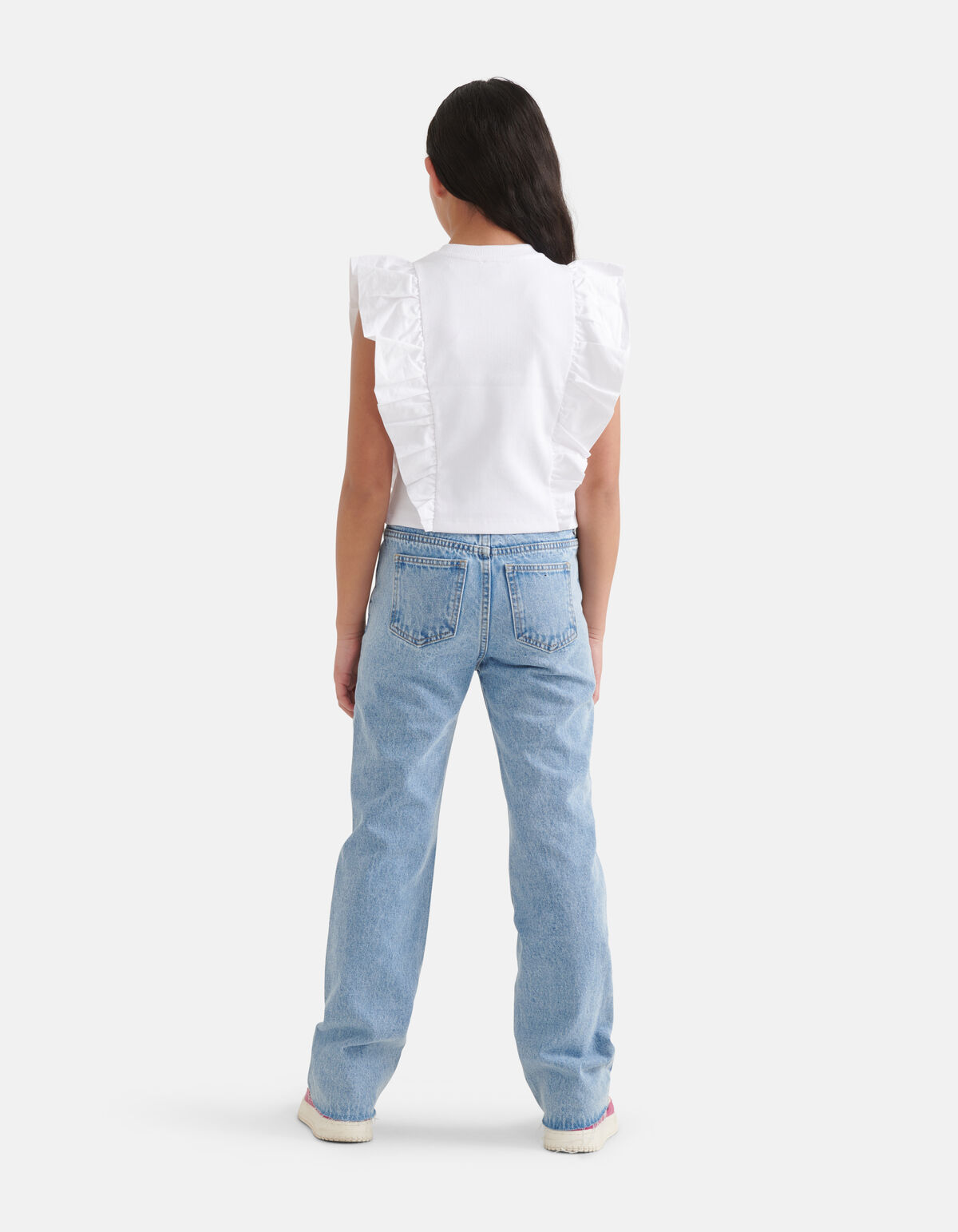 Rüschen-T-Shirt Weiß SHOEBY GIRLS