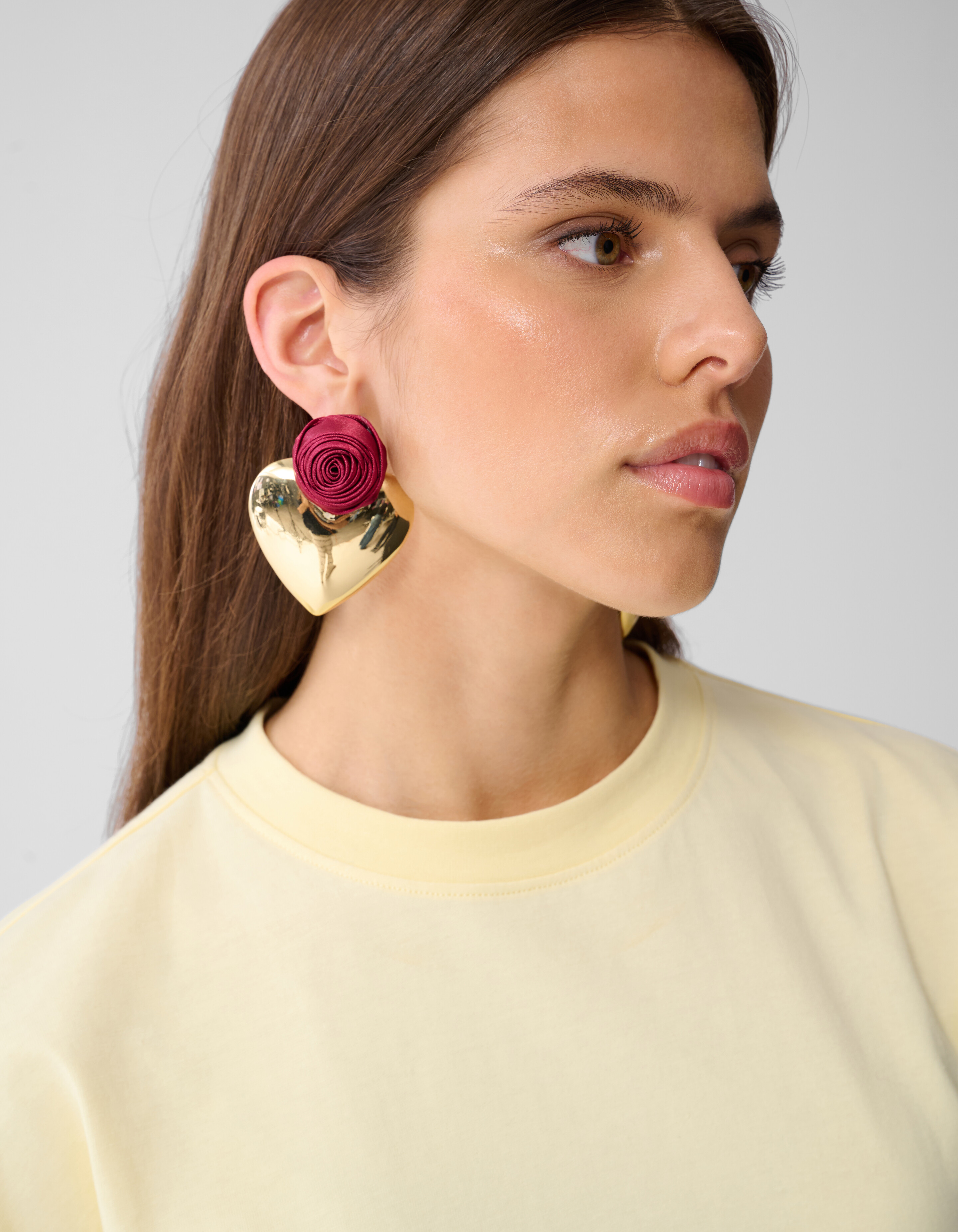 Rose Herz Ohrringe Gold SHOEBY ACCESSOIRES