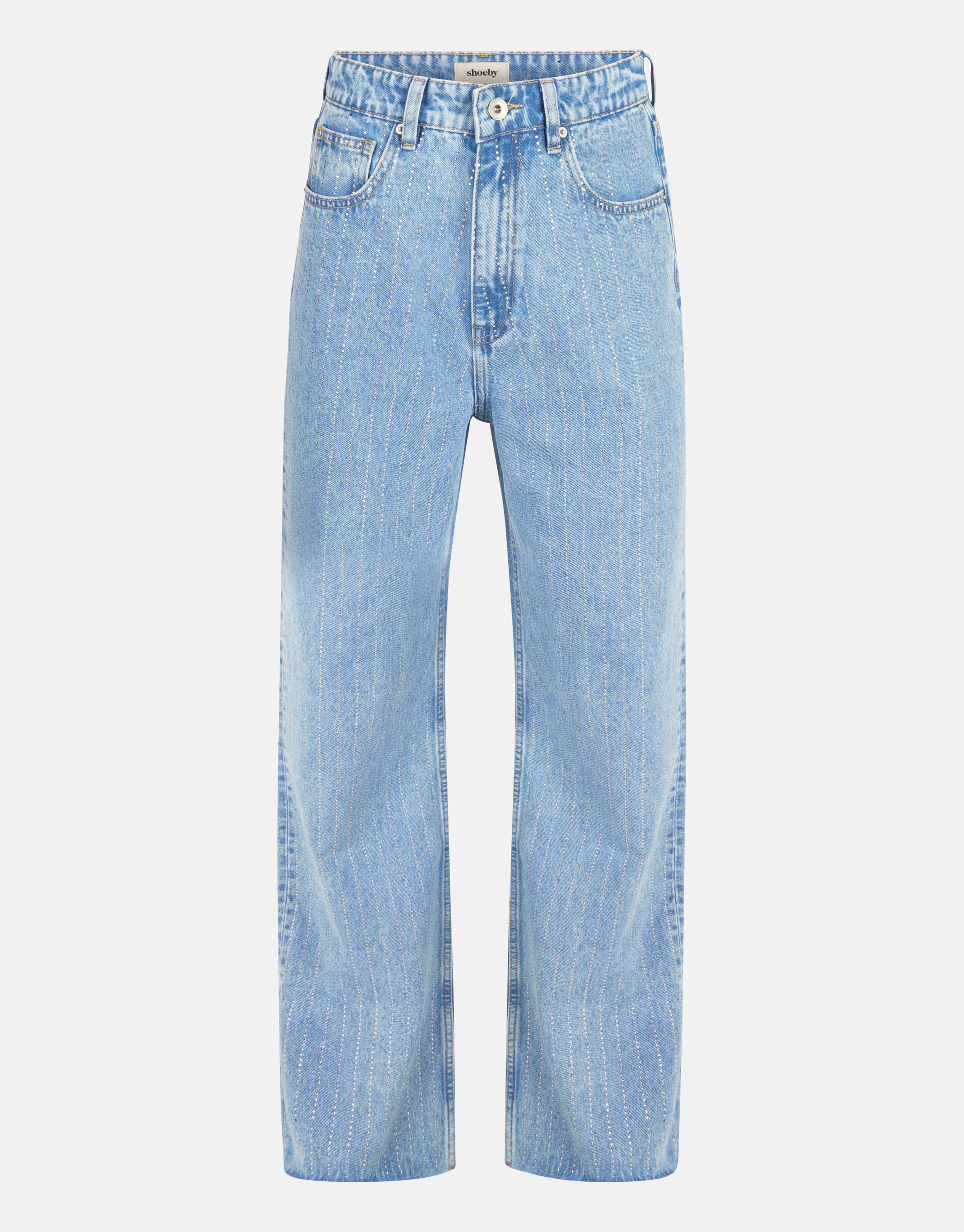 Strass Jeans mit weitem Bein Mediumstone L33 SHOEBY WOMEN