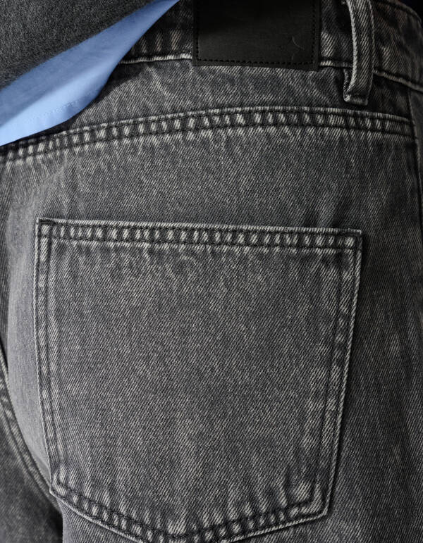 Nietenbesetzte Jeans-Shorts Grau SHOEBY WOMEN