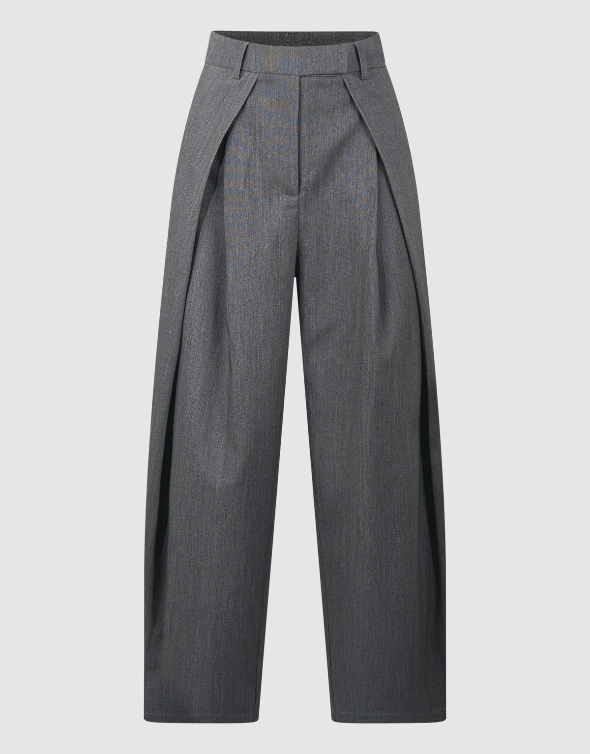 Pleated Flap Wide Leg Hose Grau SHOEBY WOMEN