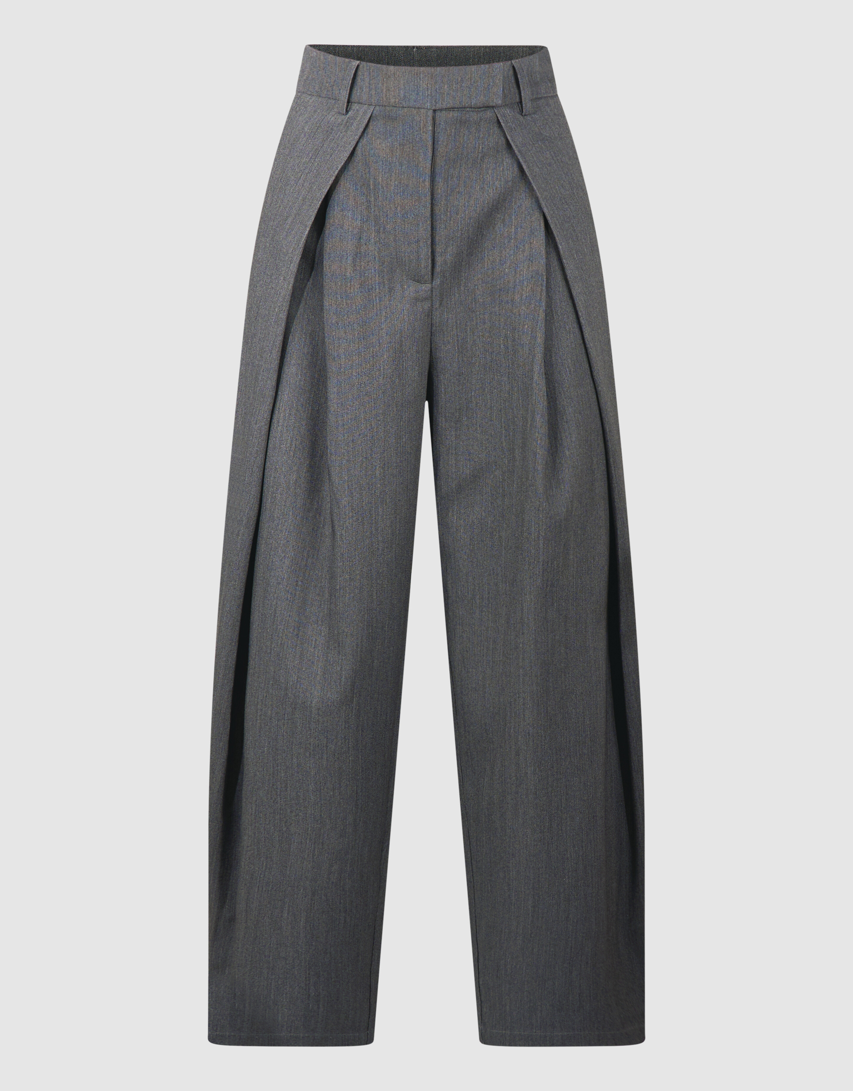 Pleated Flap Wide Leg Hose Grau SHOEBY WOMEN