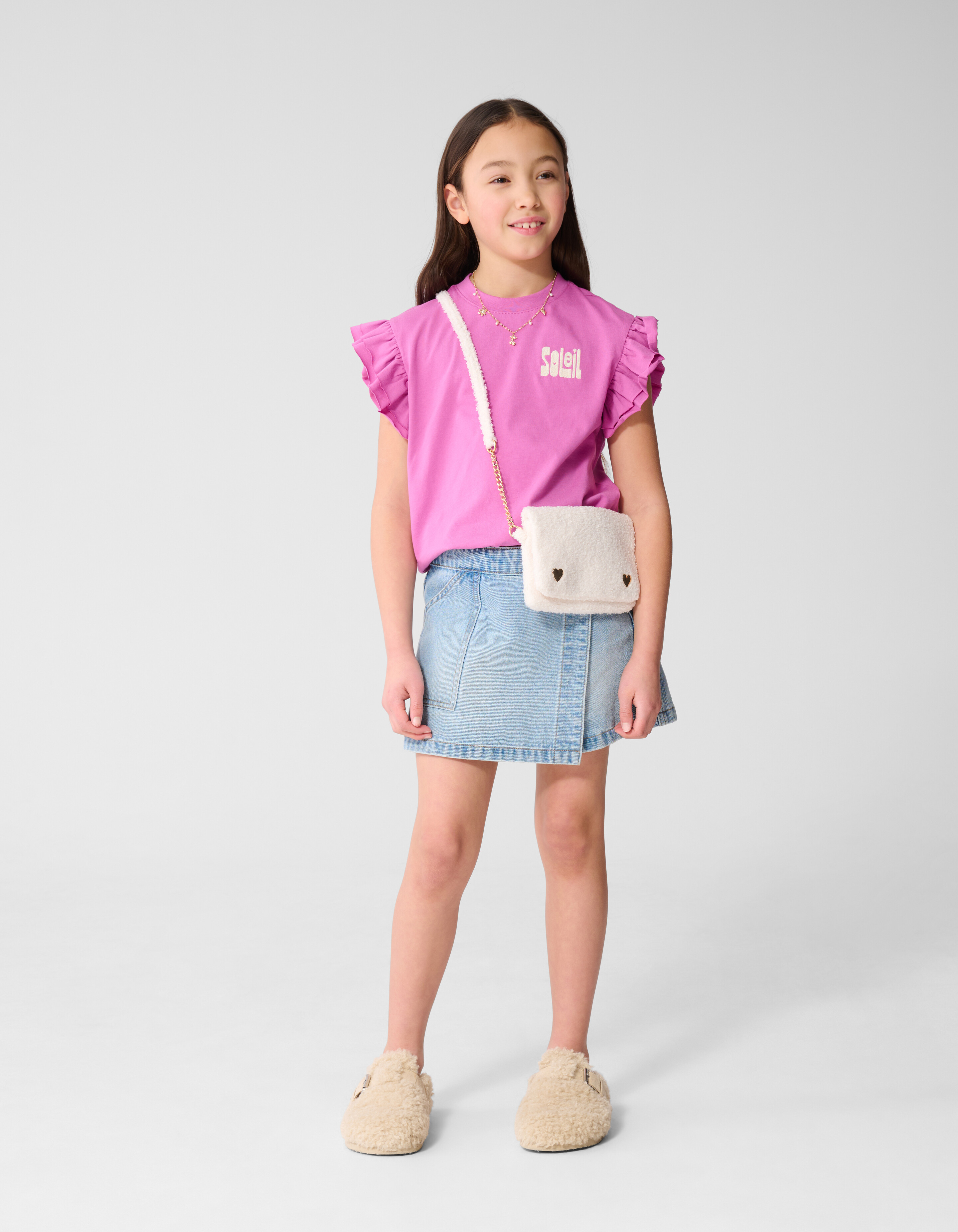 Ruffle Soleil Artwork T-Shirt Rosa SHOEBY GIRLS
