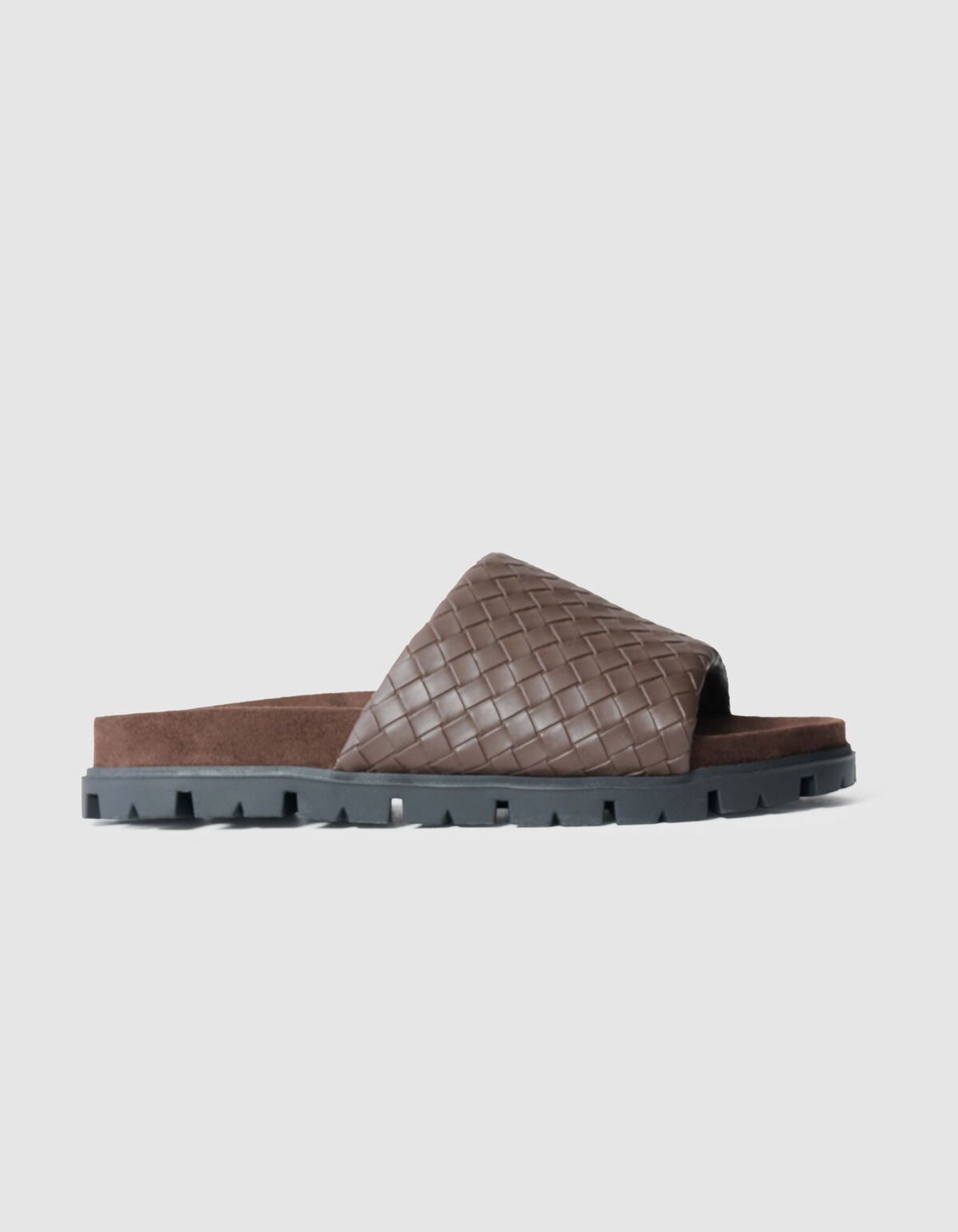 Geflochtene Pantoffel, dunkelbraun SHOEBY SHOES