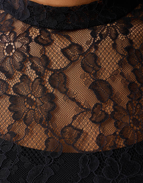 Maxikleid aus Spitze Schwarz SHOEBY WOMEN