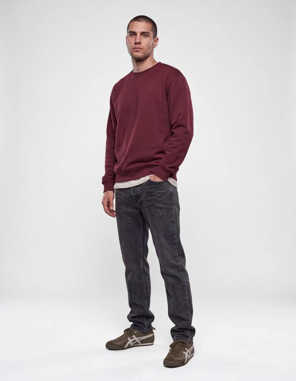 Crewneck Pullover Dunkelrot SHOEBY MEN