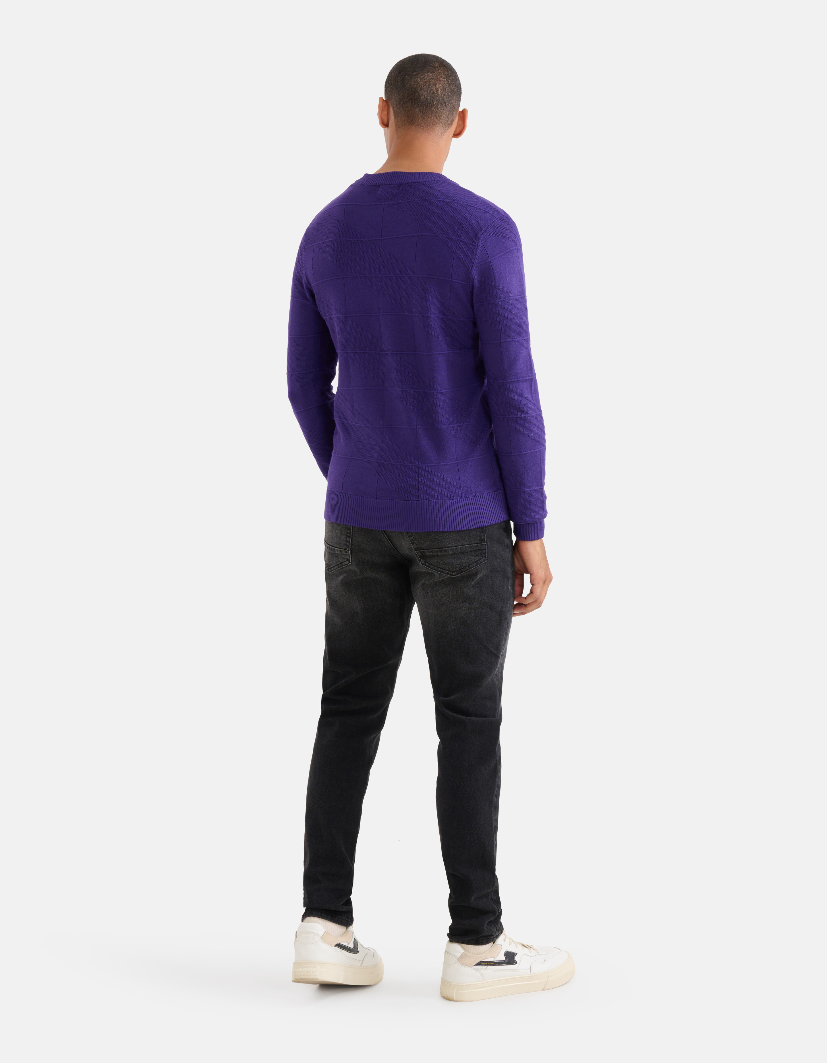 Diagonaler Pullover Lila SHOEBY MEN