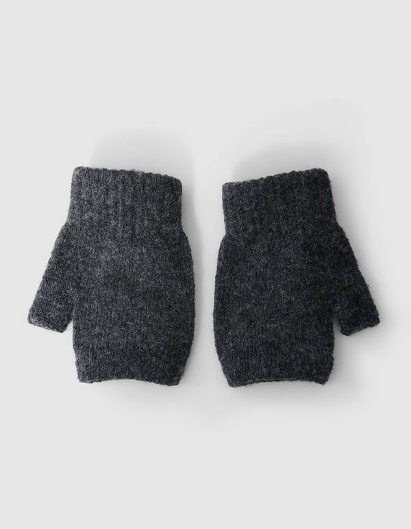 Beaded Fingerless Handschuhe Dunkelgrau SHOEBY ACCESSOIRES