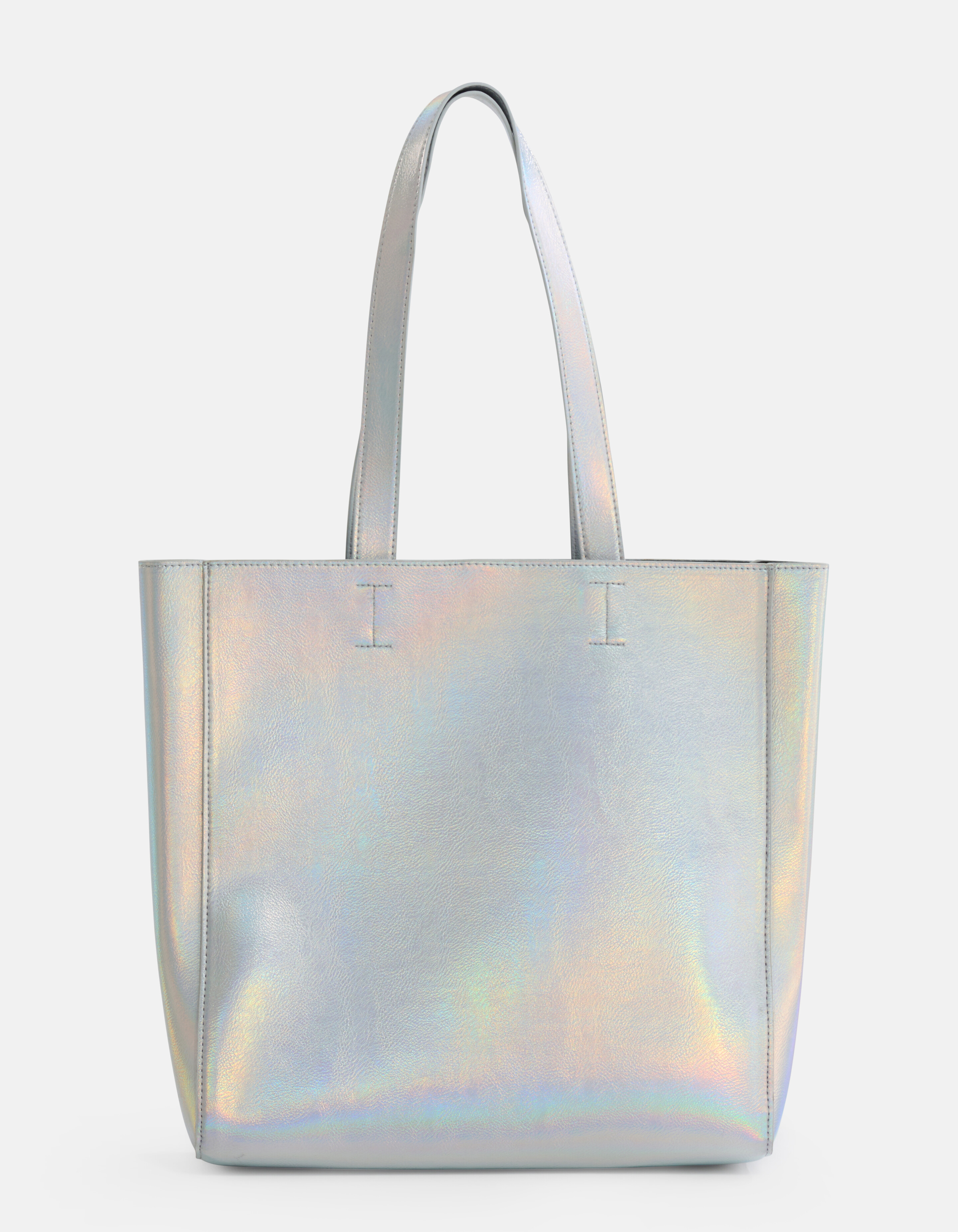 Metallic Shopper Tasche Silber SHOEBY ACCESSOIRES