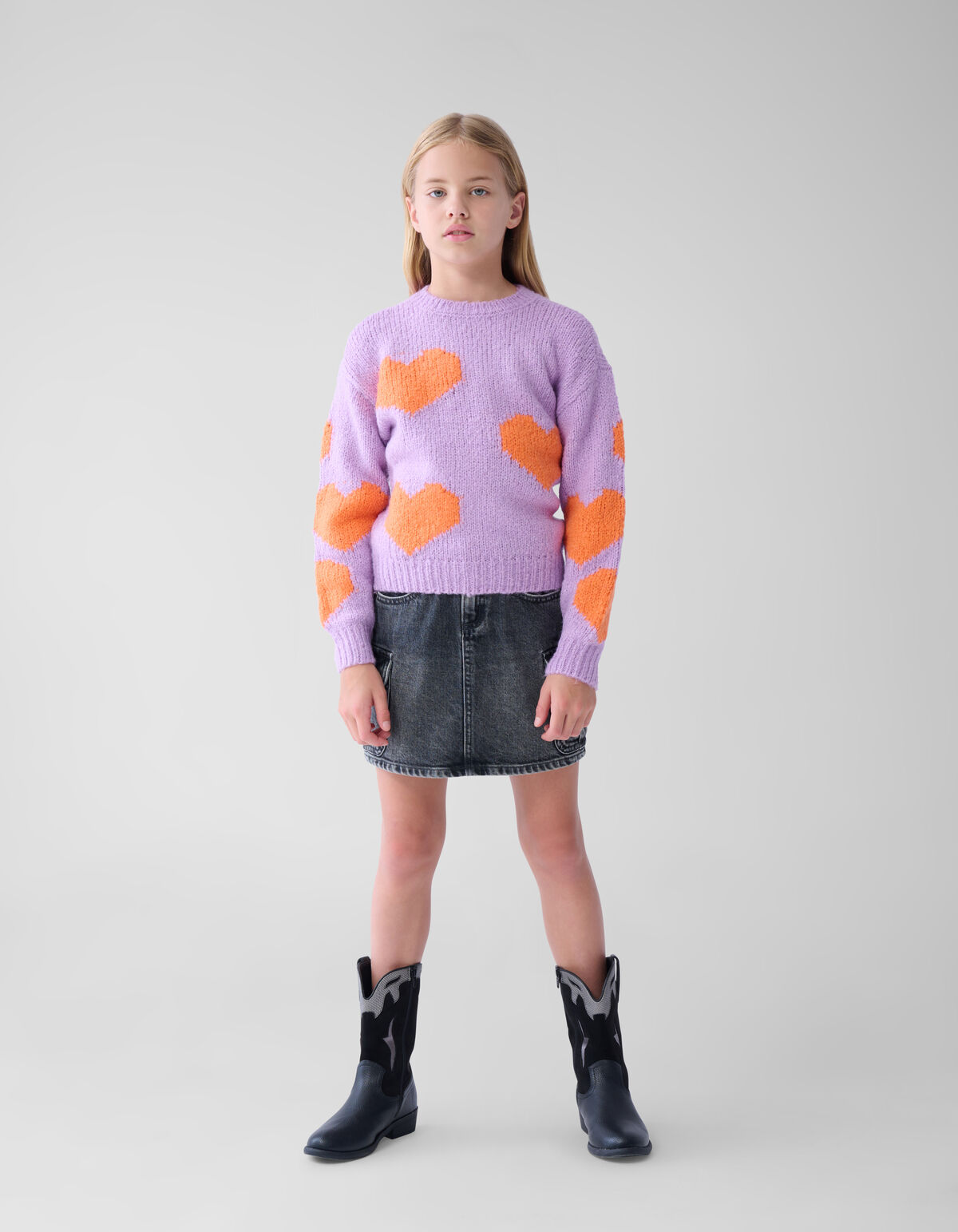 Fun Heart Pullover Lila SHOEBY GIRLS