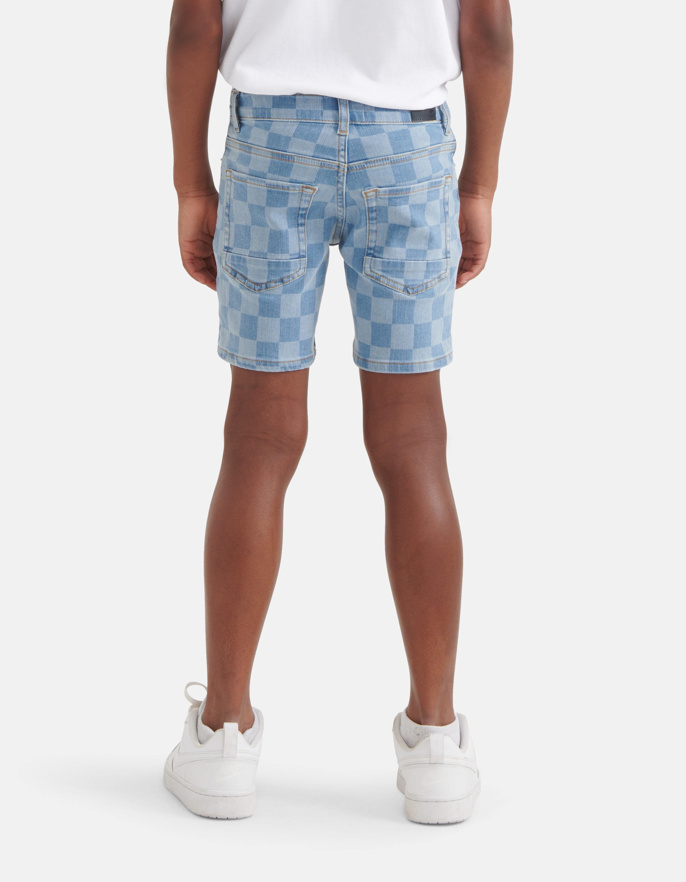 Karo-Denim-Kurzer Mittelstein SHOEBY BOYS