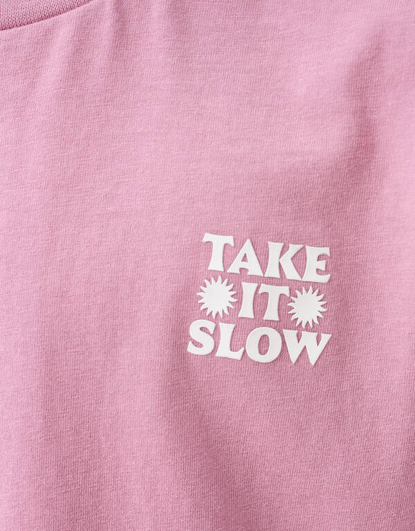 Take It SlowA rtwork  T-shirt Rosa SHOEBY BOYS