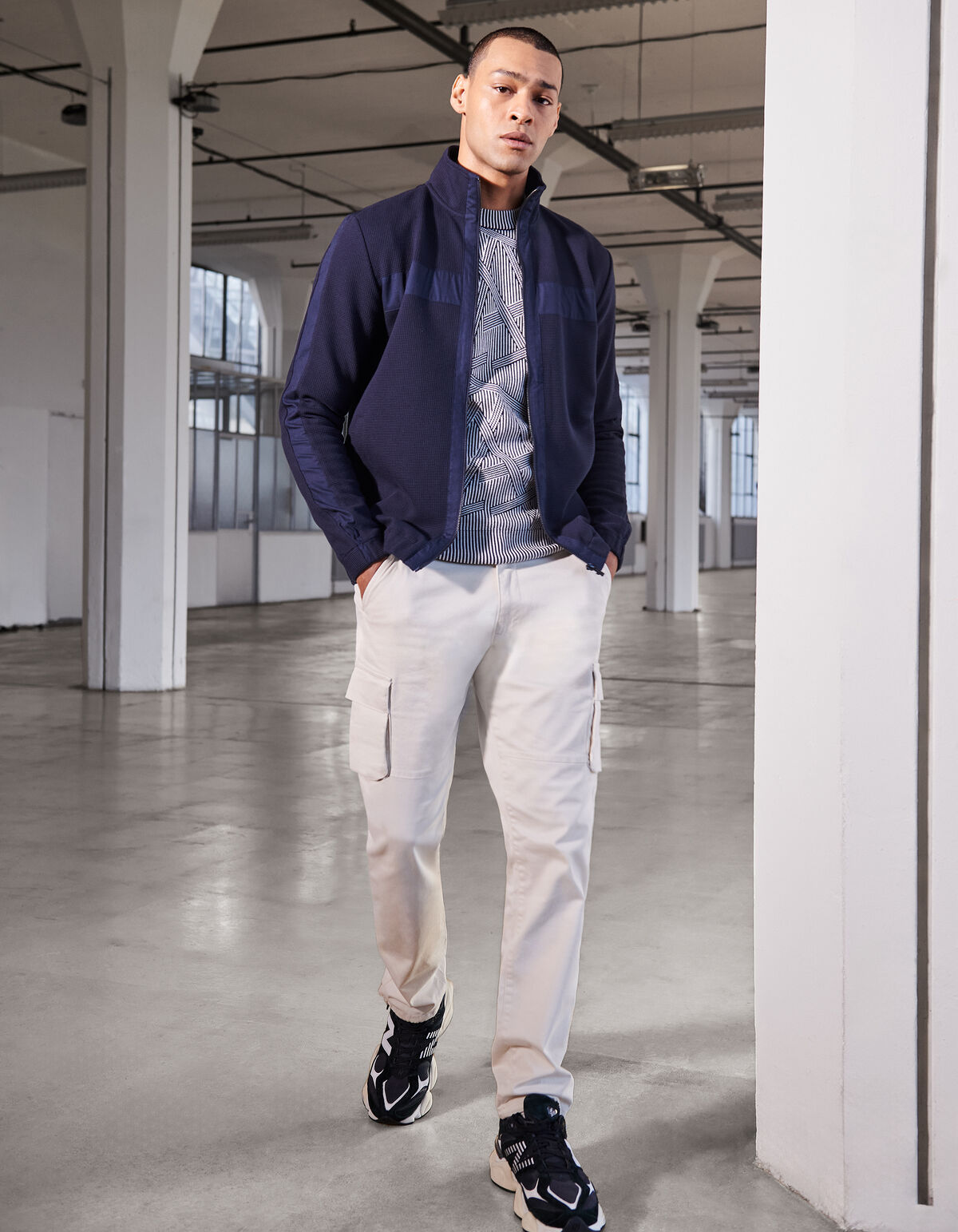 Structuur Bomber Donkerblauw SHOEBY MEN