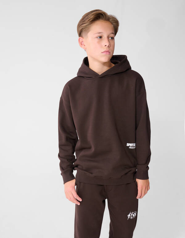 Minimal Hoodie Dunkelbraun SHOEBY BOYS