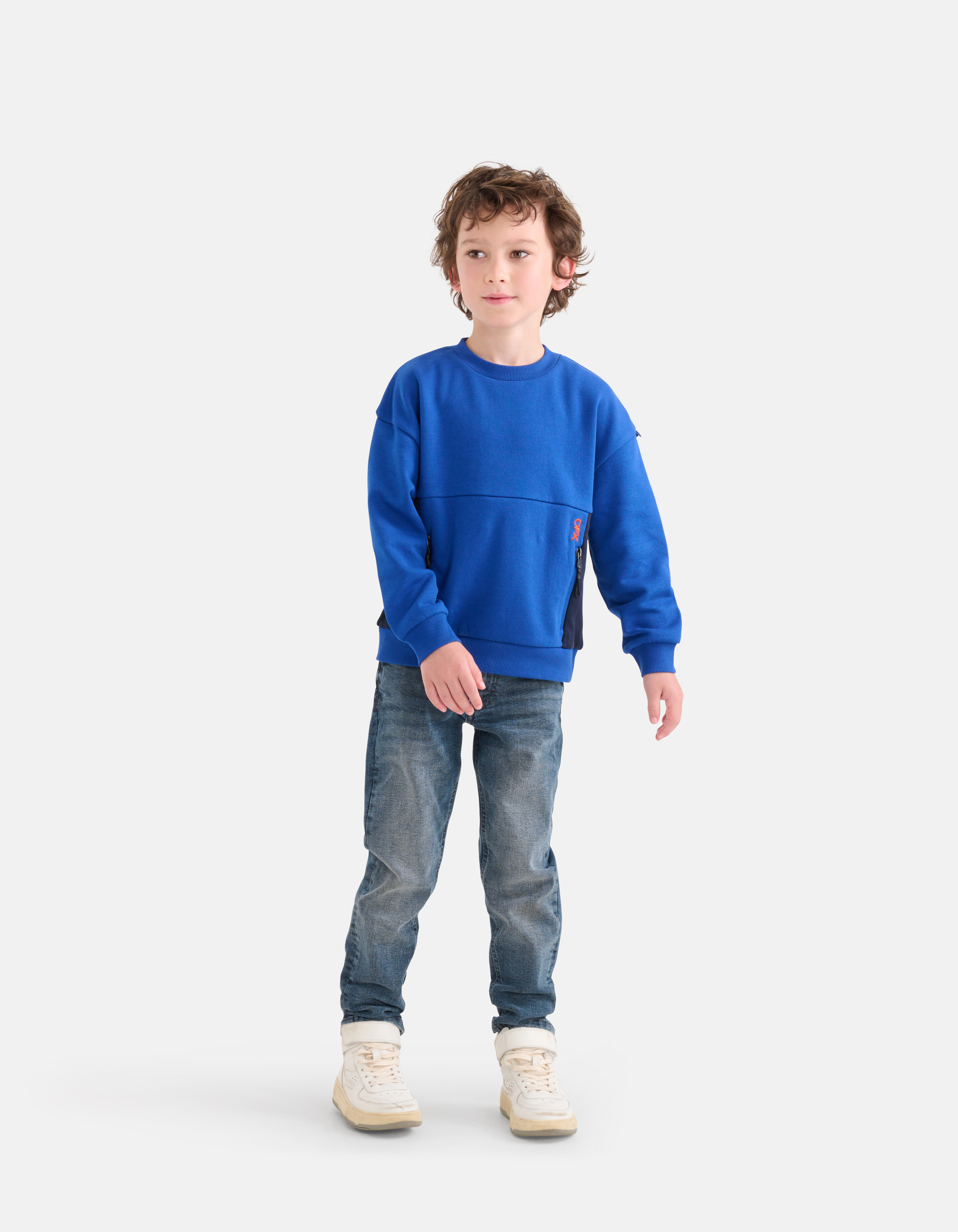 Pullover mit Reißverschluss Blau SHOEBY BOYS