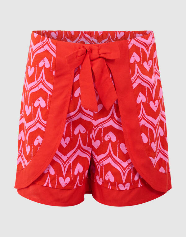 Herz-Print Skort Rosa/Rot SHOEBY GIRLS
