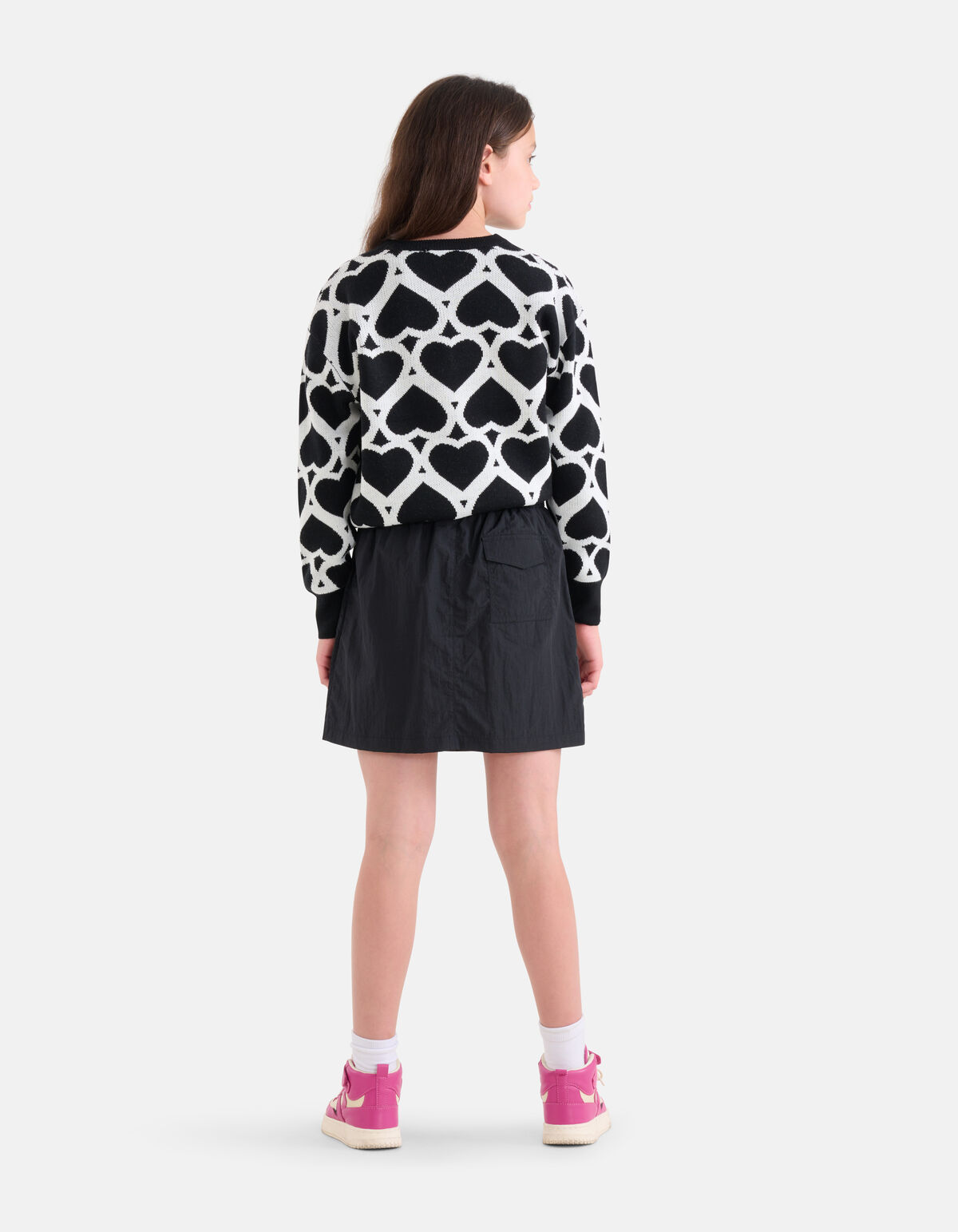 Bedruckter Jacquard-Pullover Schwarz SHOEBY GIRLS