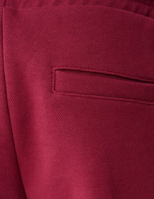 Cargo-Piqu&eacute;-Shorts Dunkelrot SHOEBY BOYS