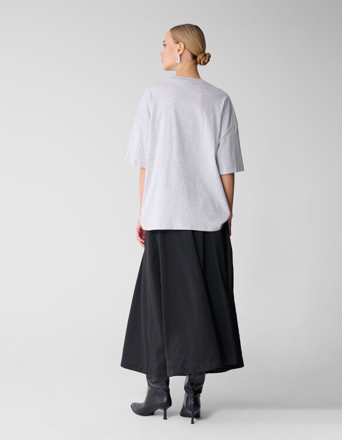 Weit geschnittener sportlicher Maxi-Rock Schwarz SHOEBY WOMEN