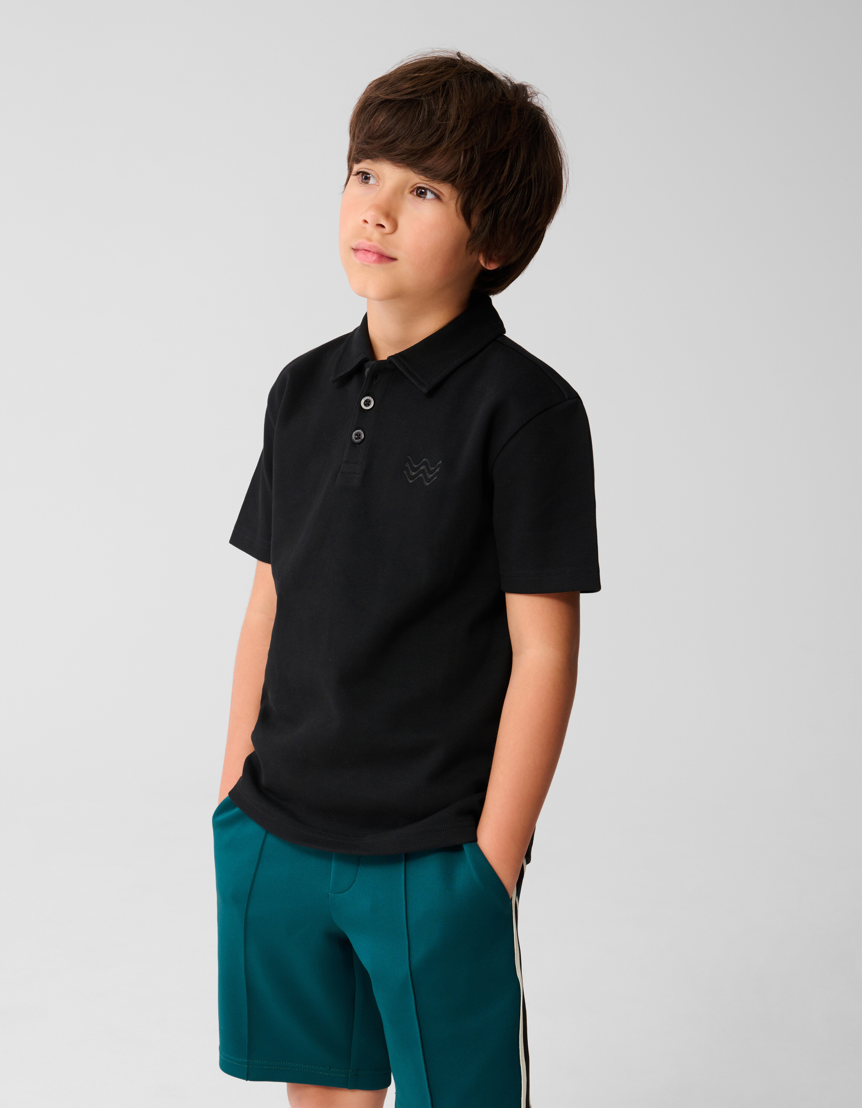 Pique Polo Schwarz SHOEBY BOYS