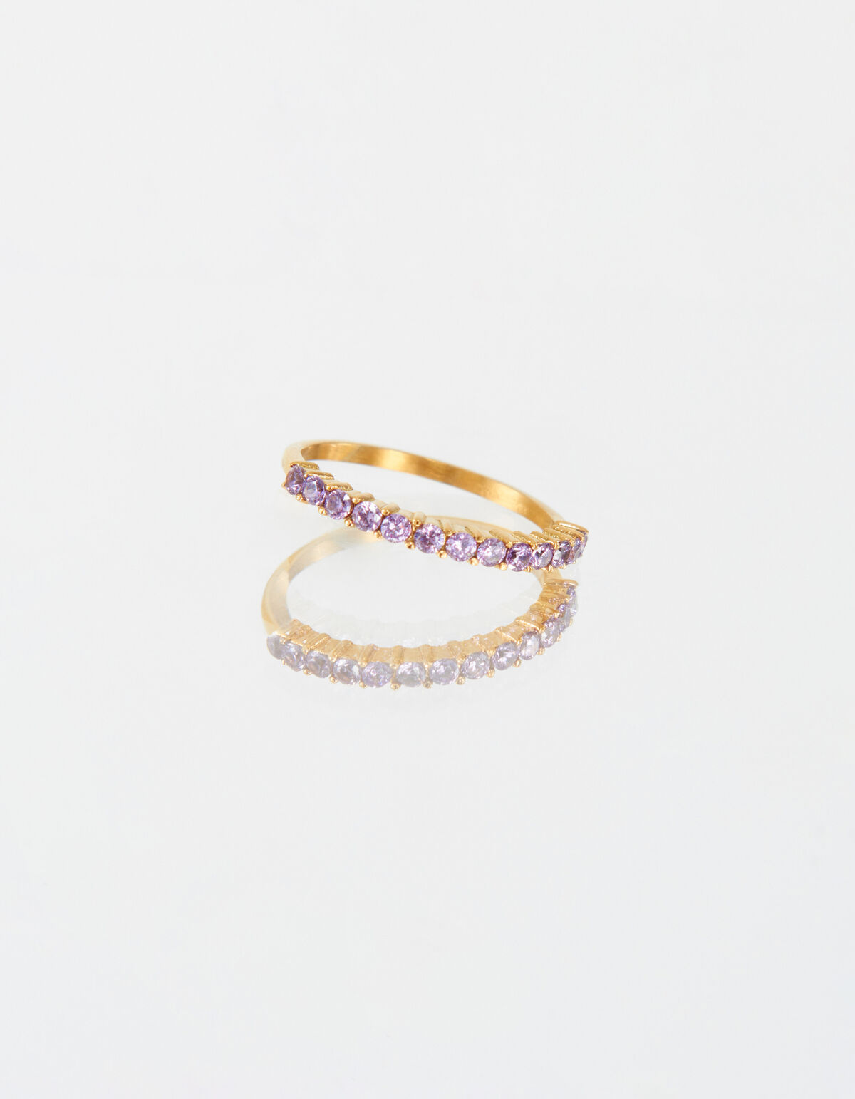 Violetter Stein Ring Edelstahl ACCESSOIRES SHOEBY