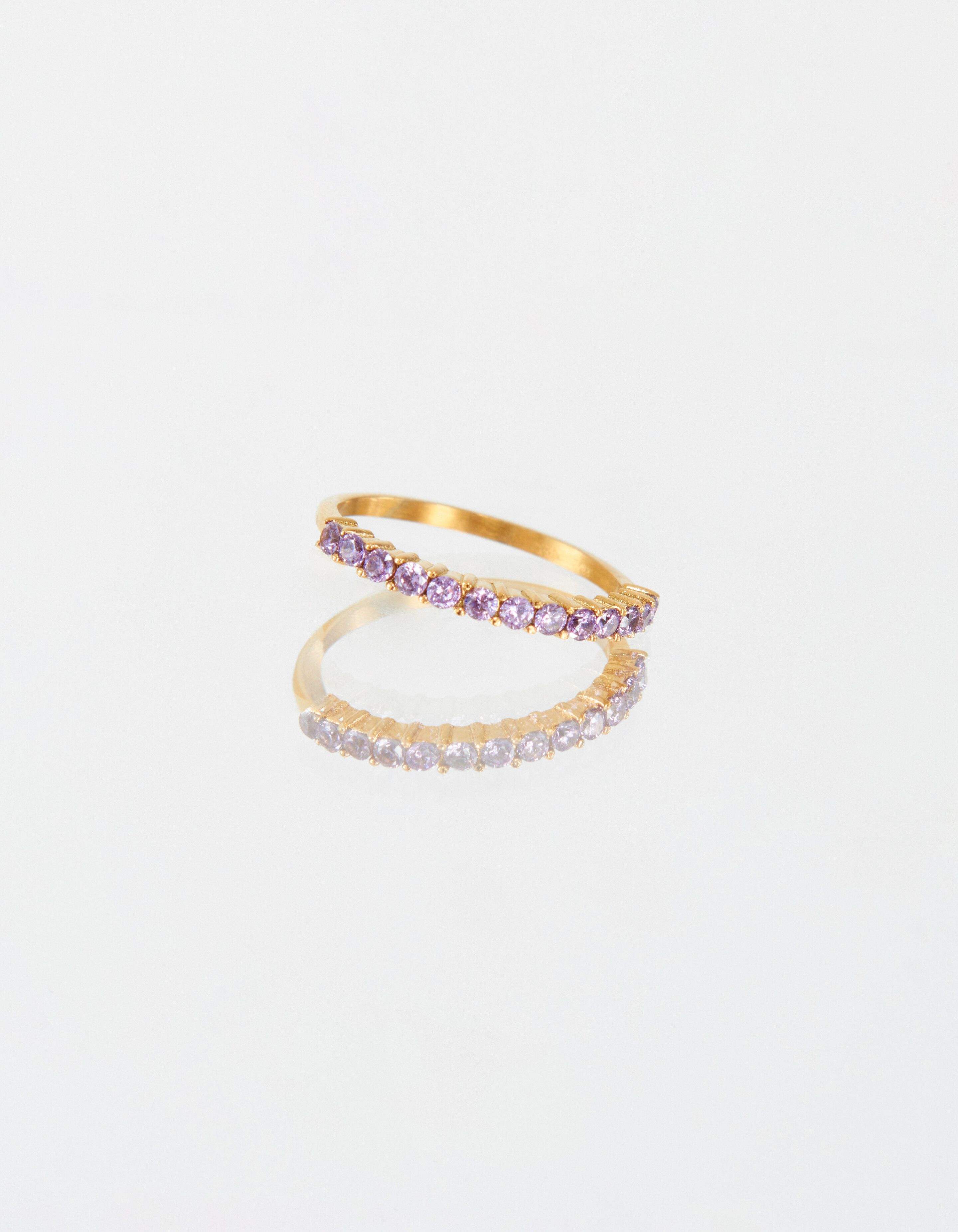 Violetter Stein Ring Edelstahl ACCESSOIRES SHOEBY