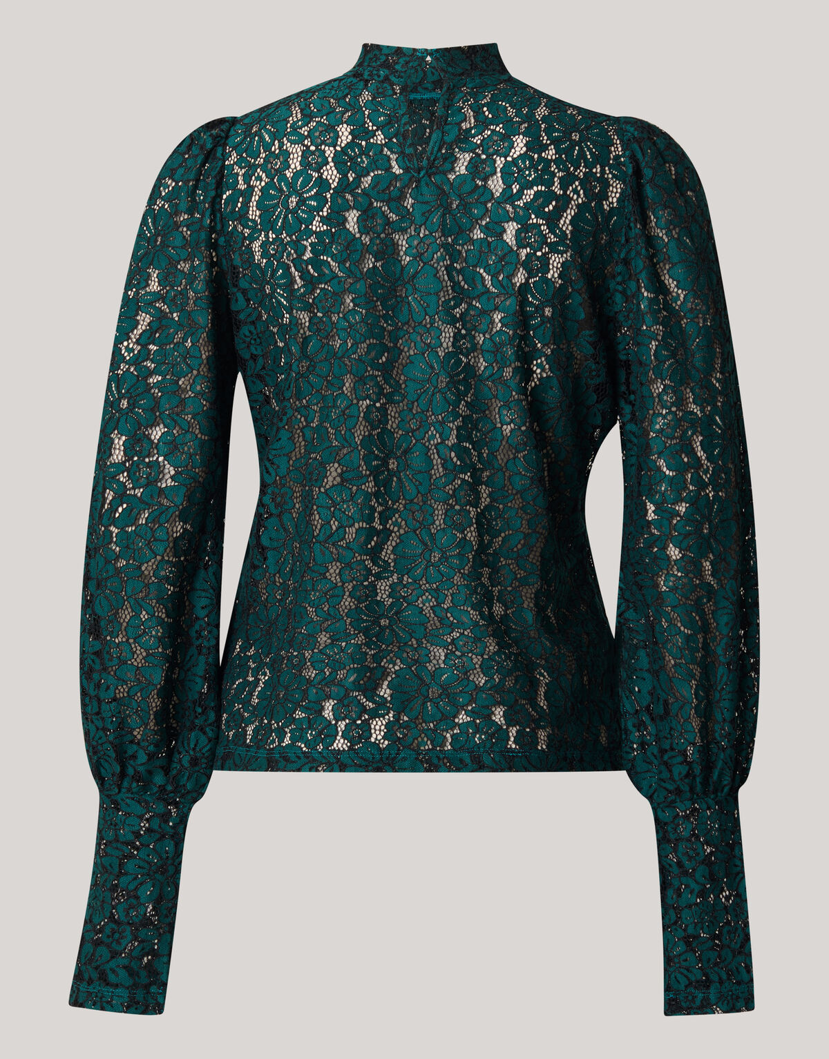 Two Tone Lace Top Dunkelgrün SHOEBY WOMEN