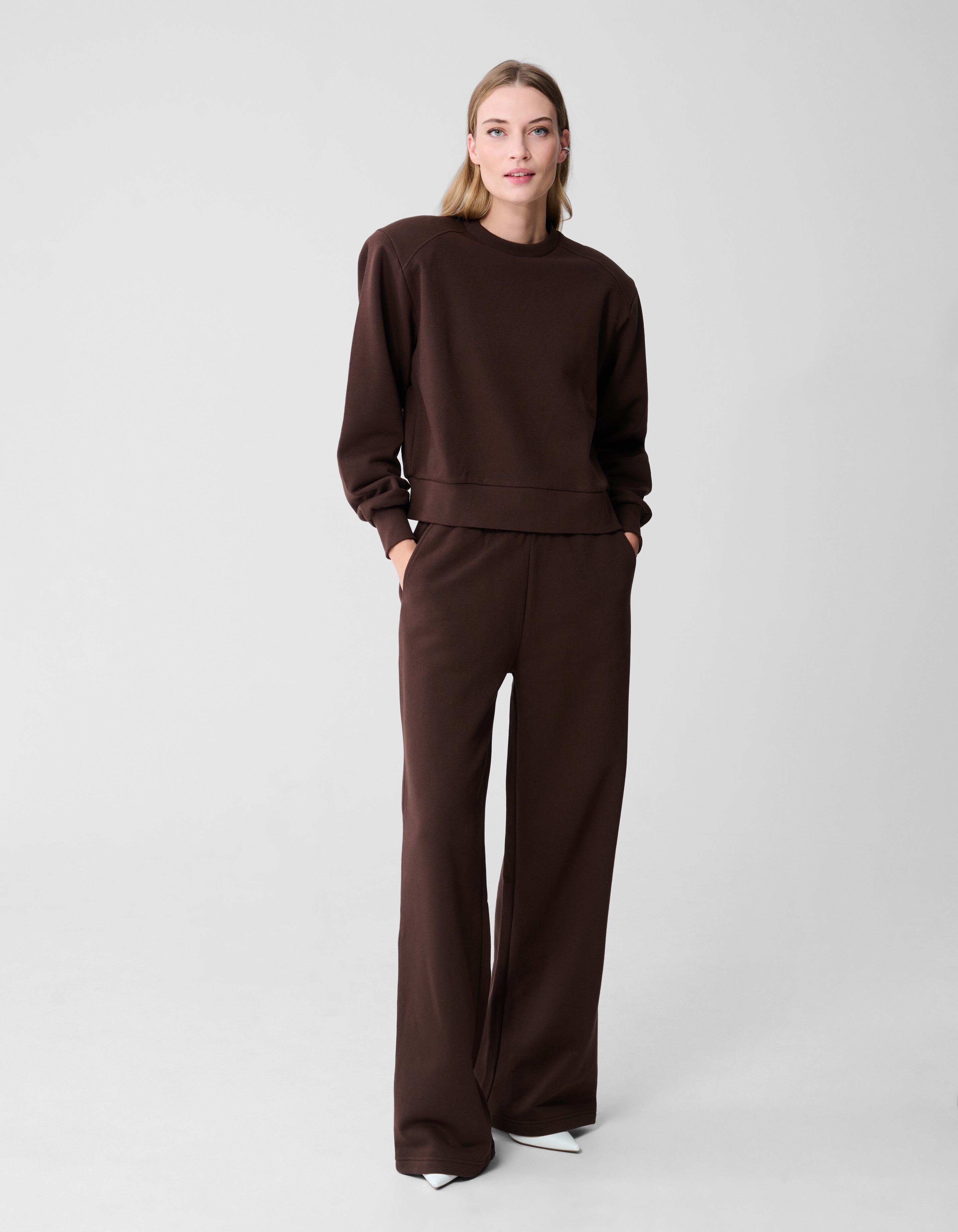 Pullover mit großen Schultern, Braun SHOEBY WOMEN