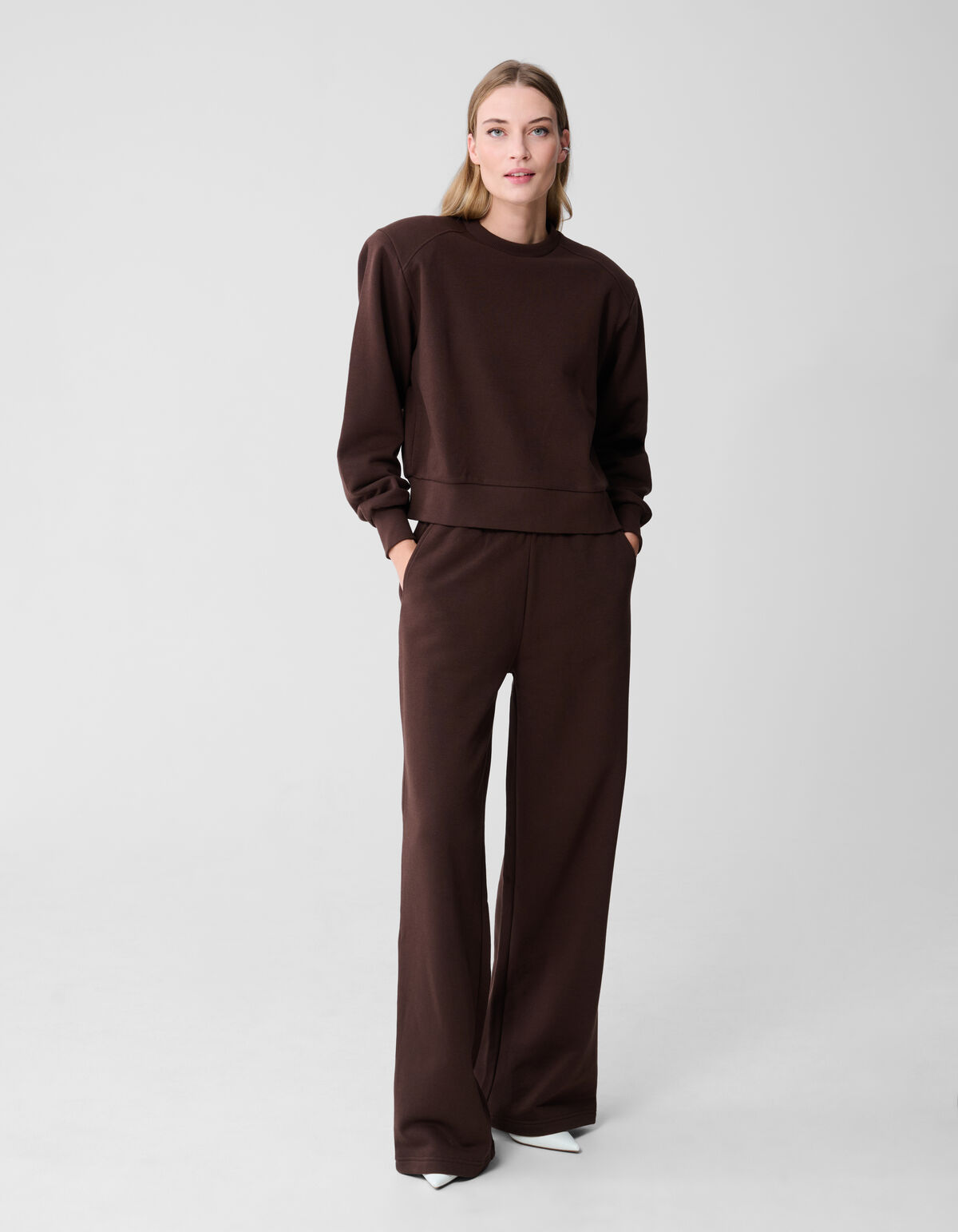 Pullover mit großen Schultern, Braun SHOEBY WOMEN