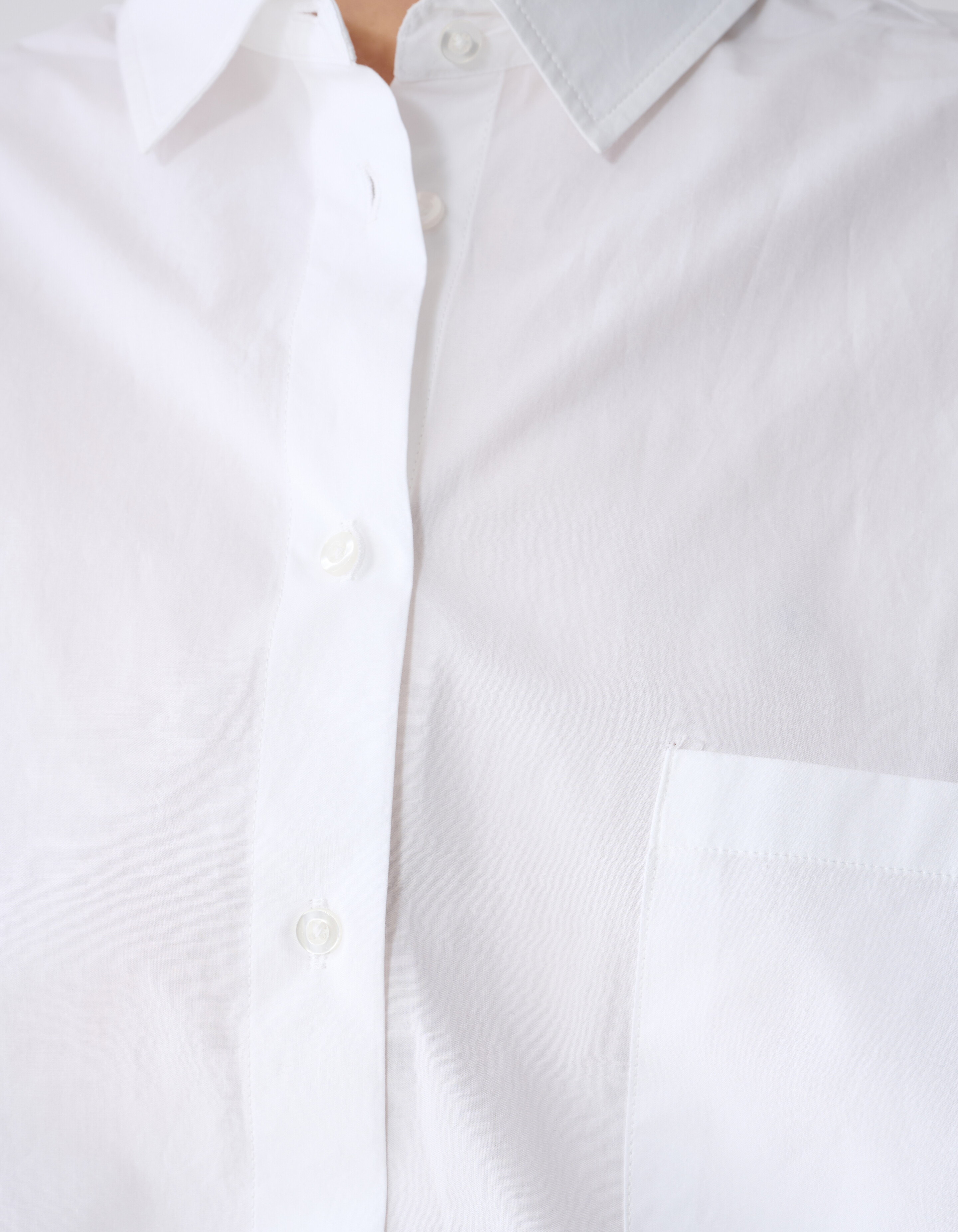 Die Pleat Poplin Bluse Wei&szlig; SHOEBY WOMEN